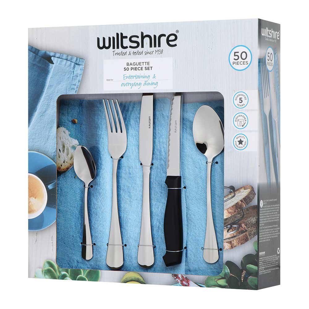 Baguette Cutlery Set with Steak Knives 50 Piece - Image 4