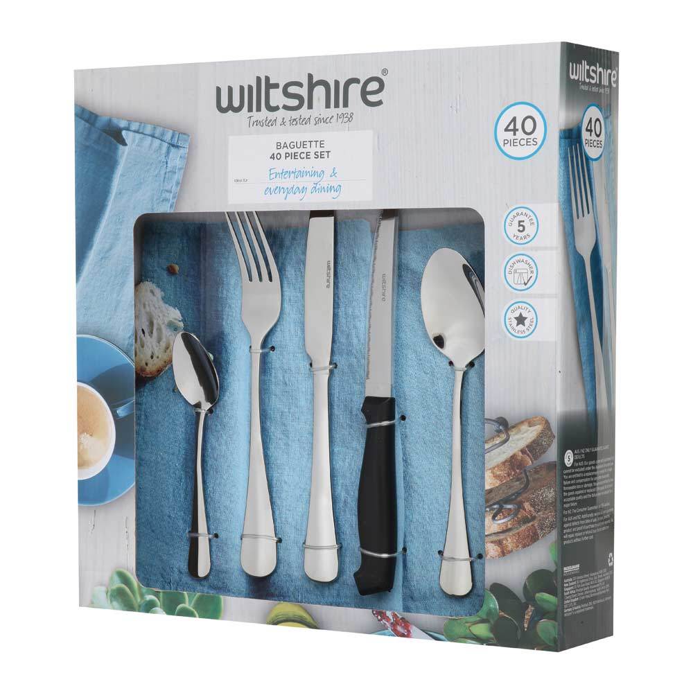 Baguette Cutlery Set with Steak Knives 40 Piece - Image 4