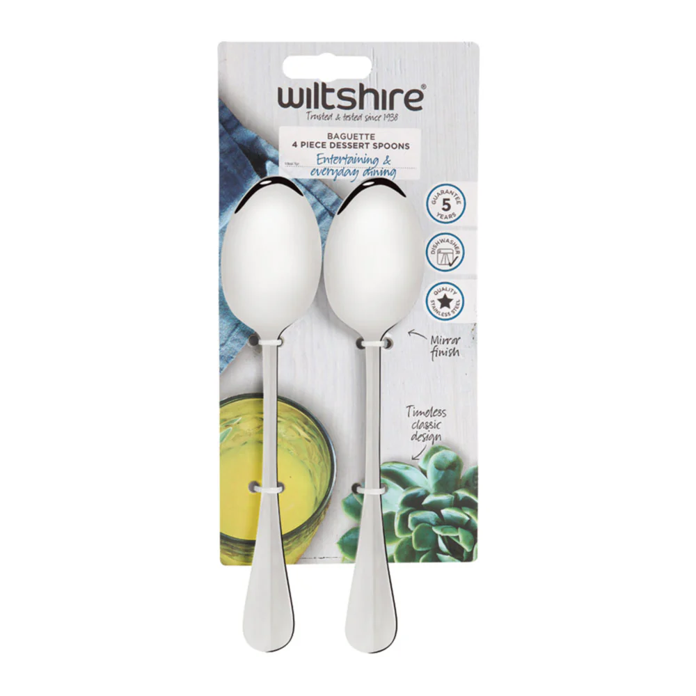 Baguette Dessert Spoon 4 Piece - Image 3