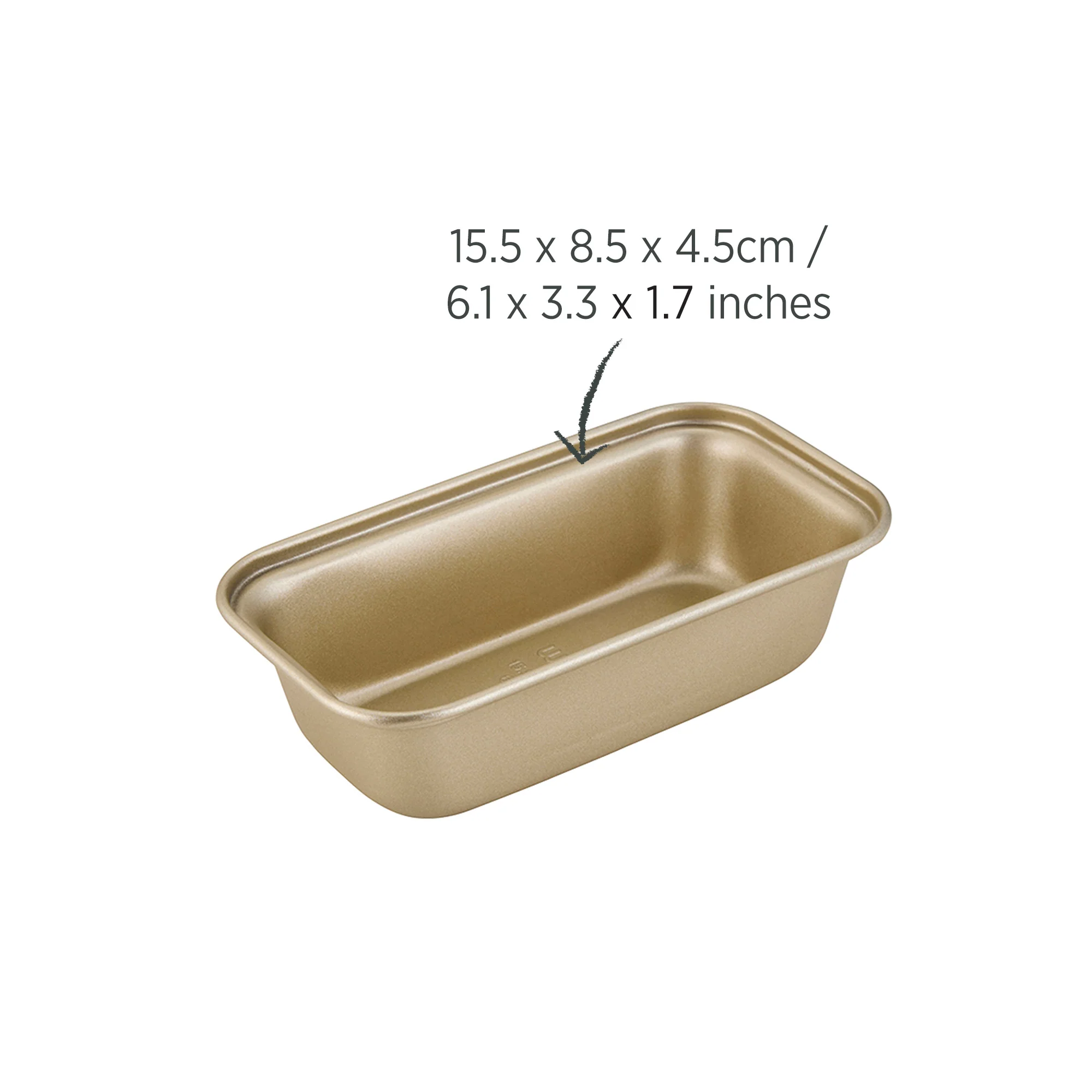 Champagne Gold Mini Loaf Pan 15.5cm - Airfryer or Oven - Image 4