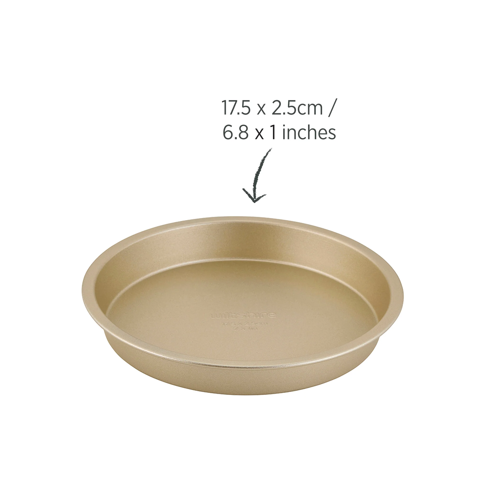 Champagne Gold Mini Pizza Pan 17.5cm - Airfryer or Oven - Image 4