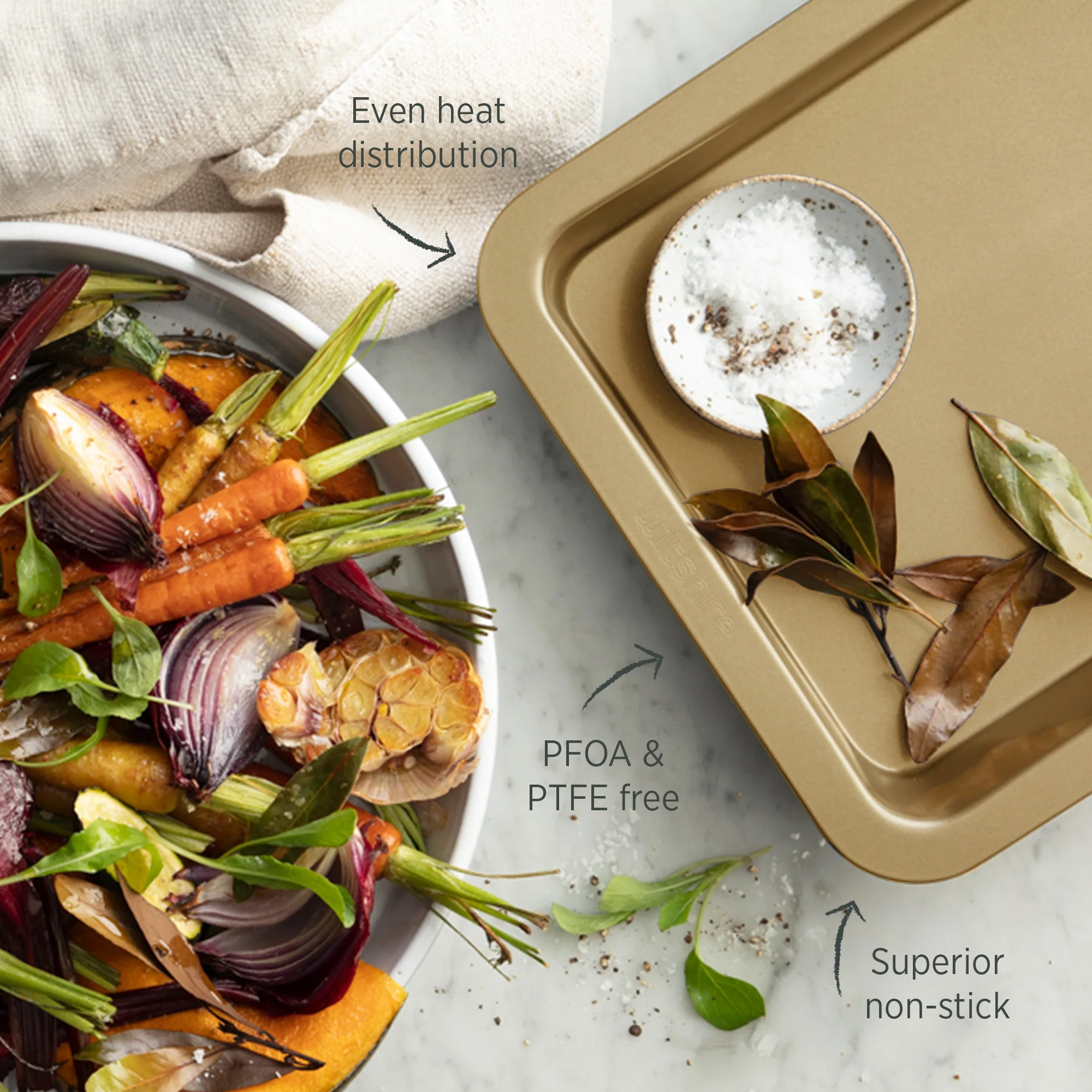 Champagne Gold Roast Pan 33.5 x 23cm - Image 3