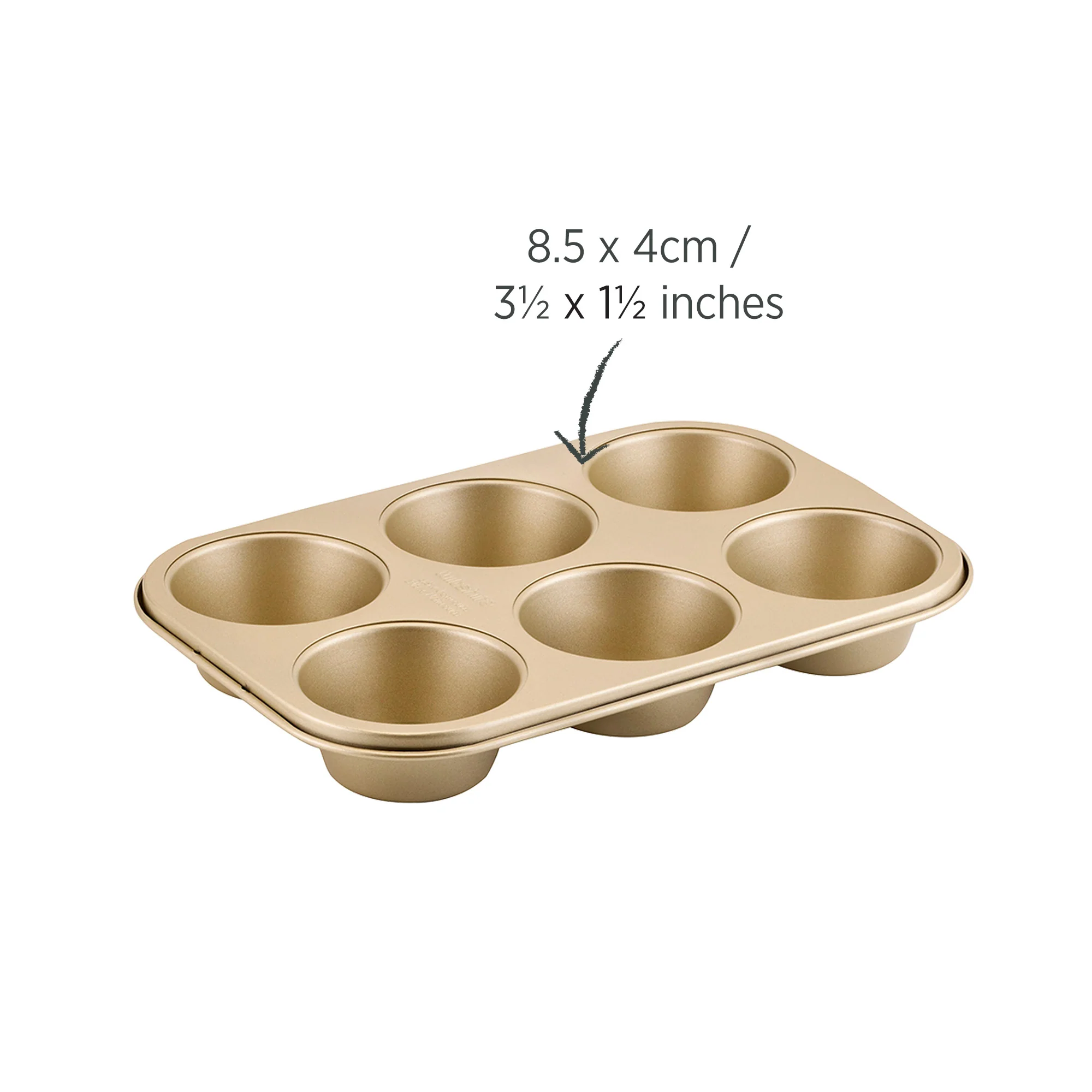Champagne Gold Texas Muffin Pan 6 Cup - Image 4