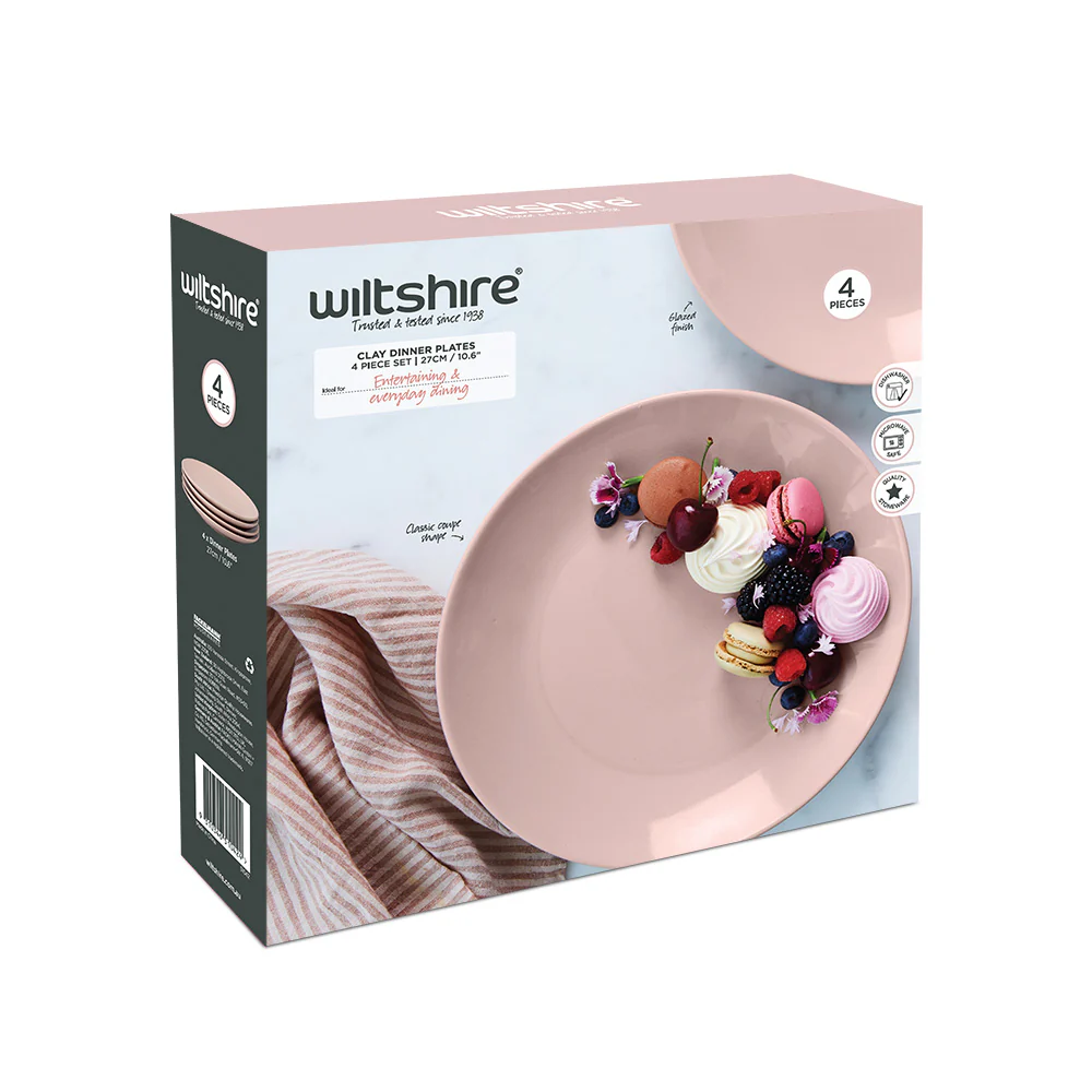 Clay Dinner Plates 4 Piece Set 27cm / 10.6" - Image 6