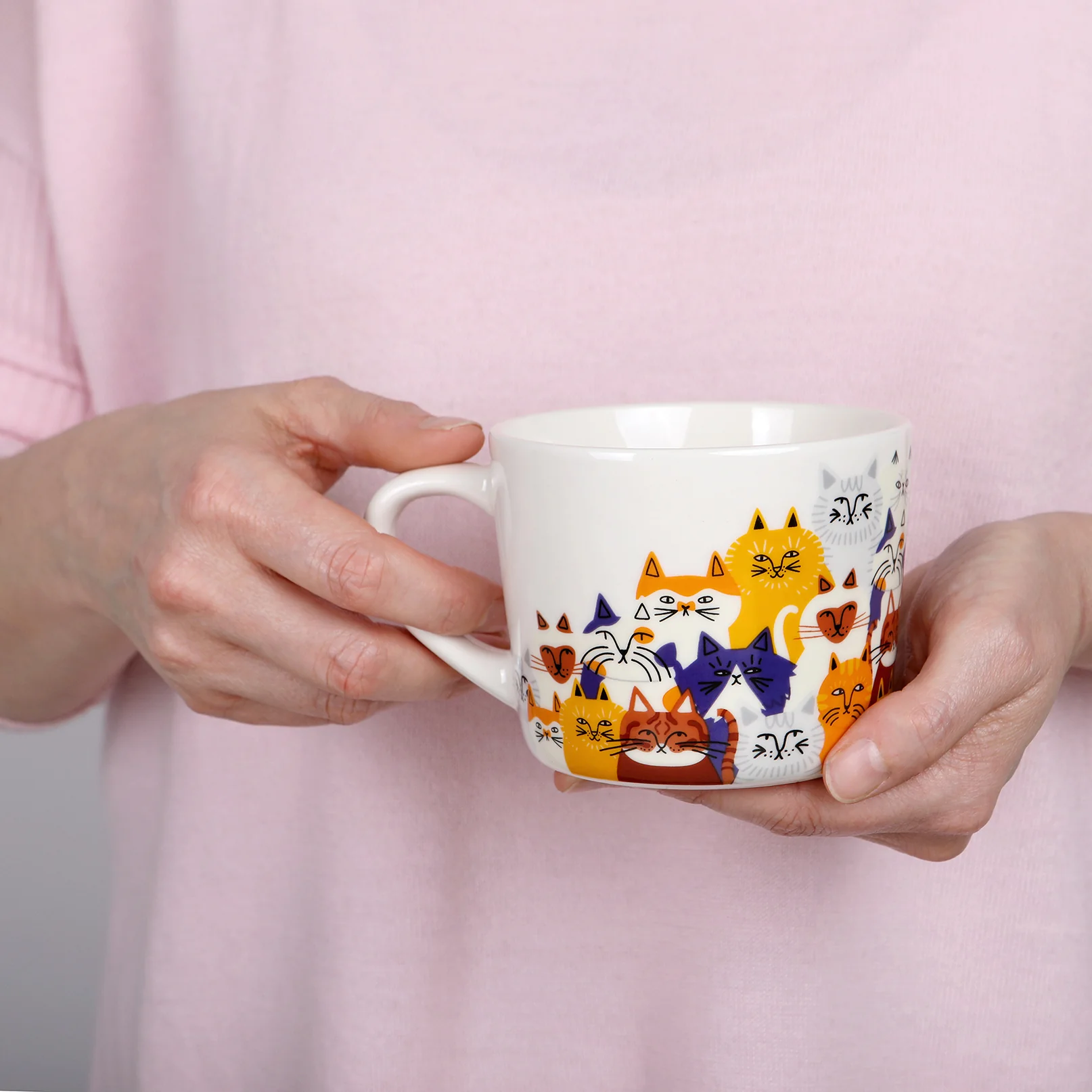 'Clowder Of Cats' Printed Mug 400ml - Image 9