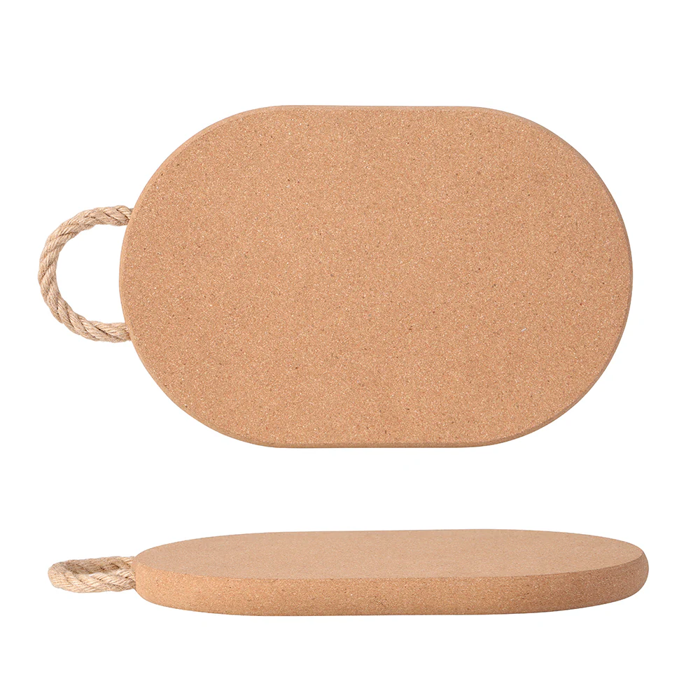 Deluxe Cork Trivet with Rope Handle Oval 30 x 20 x 2cm - Image 4