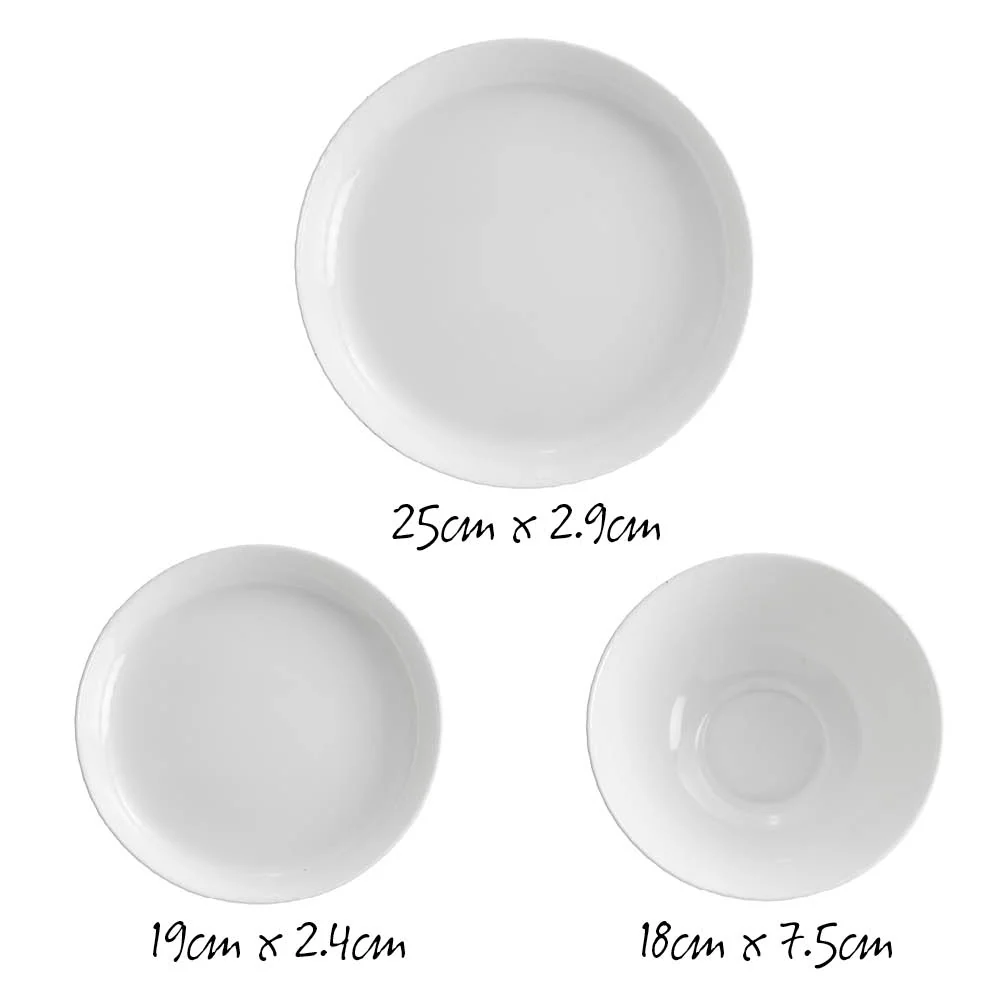 Diamond White 12 Piece Dinner Set - Image 7