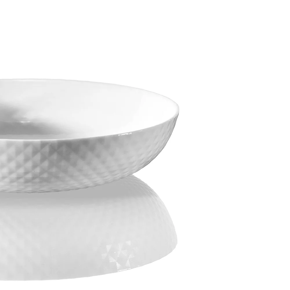 Diamond White Flat Bowl 20cm x 4.4cm - Image 7