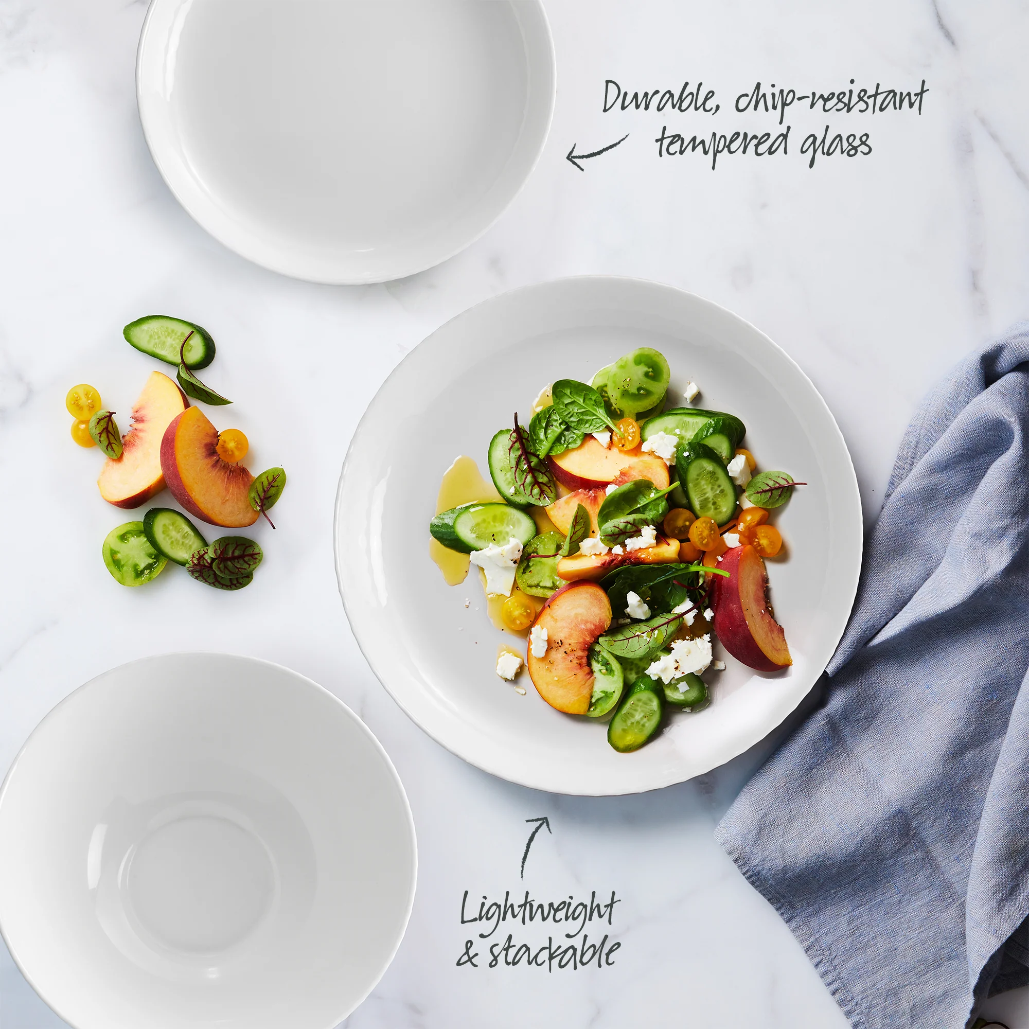 Diamond White Side Plate 19cm x 2.4cm - Image 5