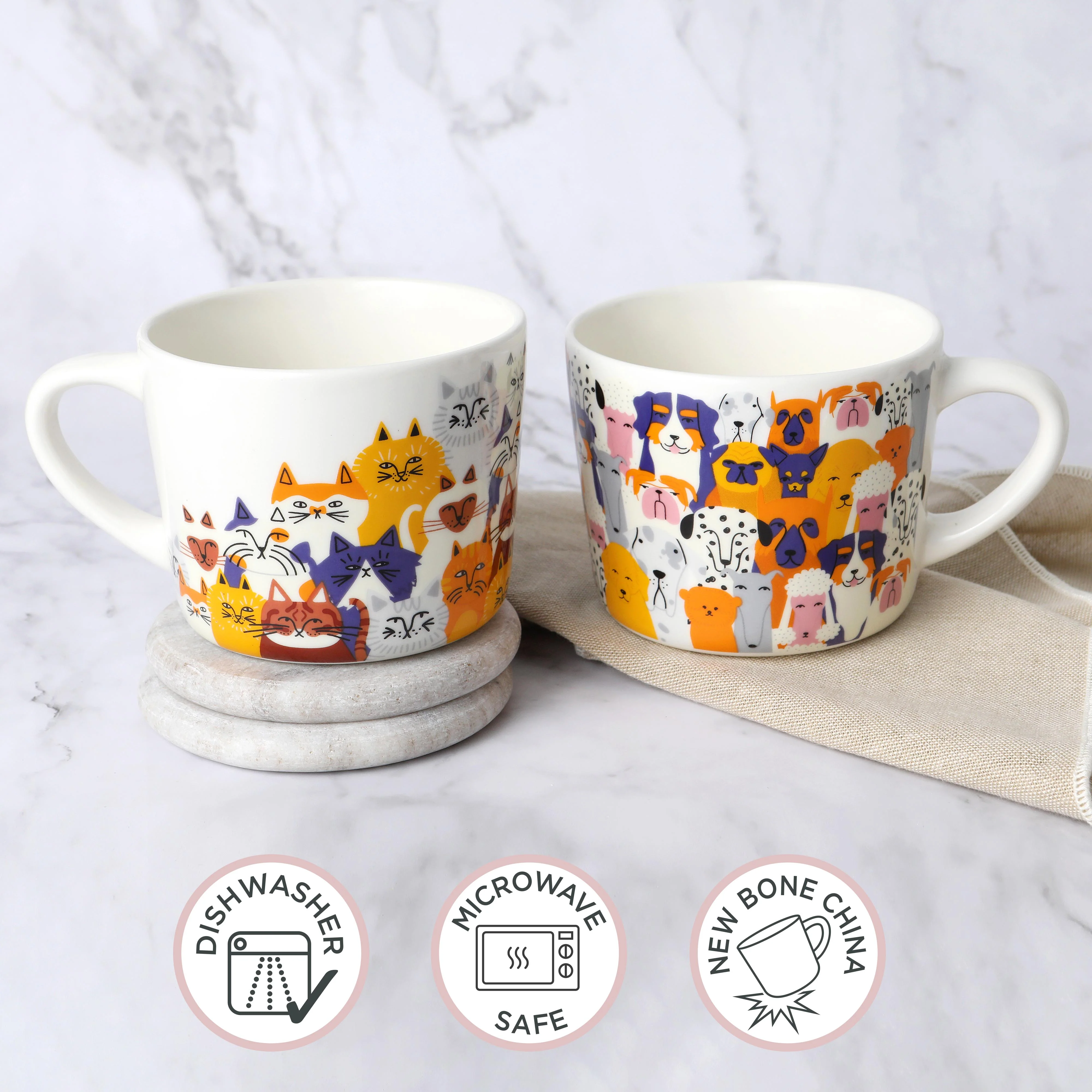 'Dog Pack' Printed Mug 400ml - Image 4