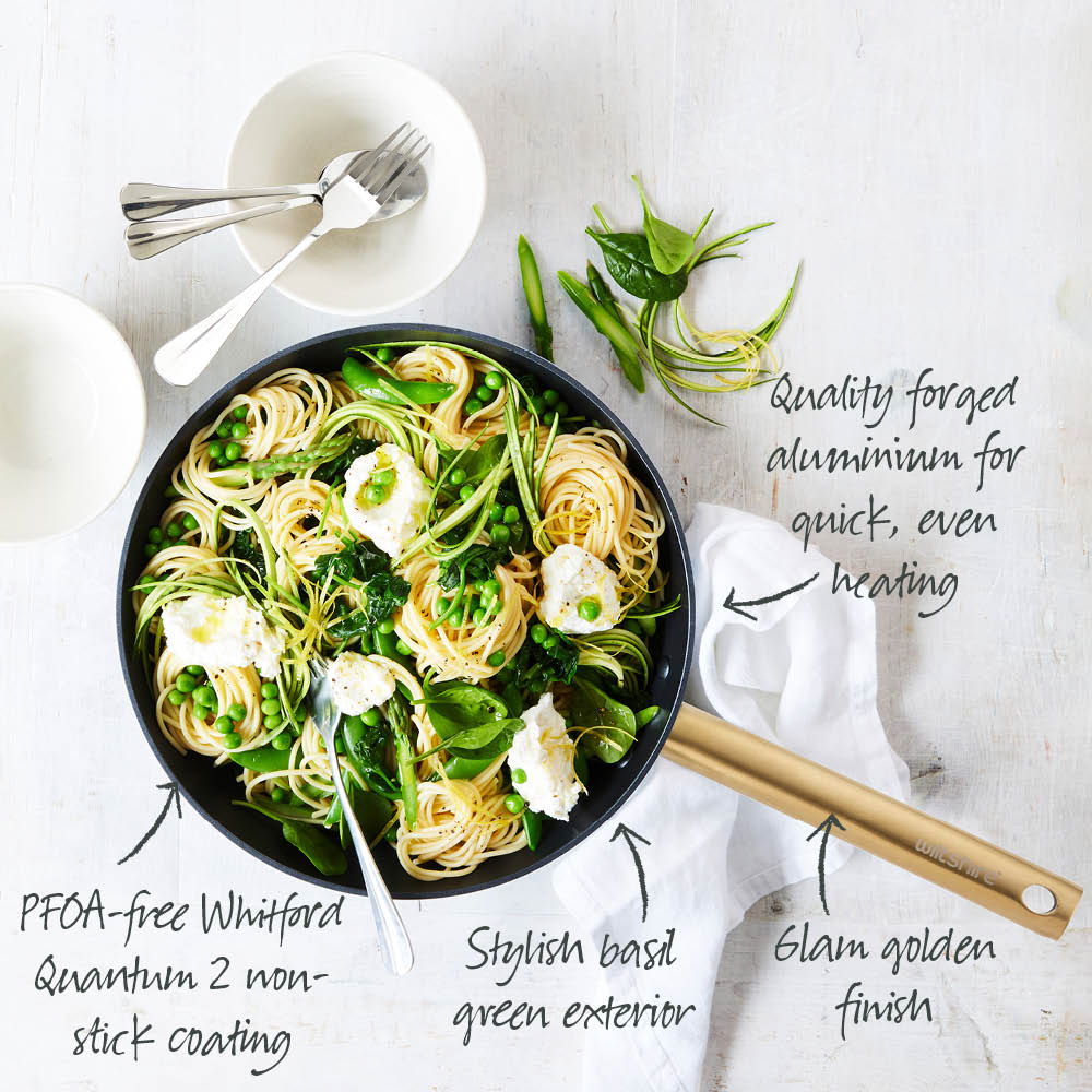 Easycook Basil & Gold Non-Stick Cookware Set 3 Piece - Image 3