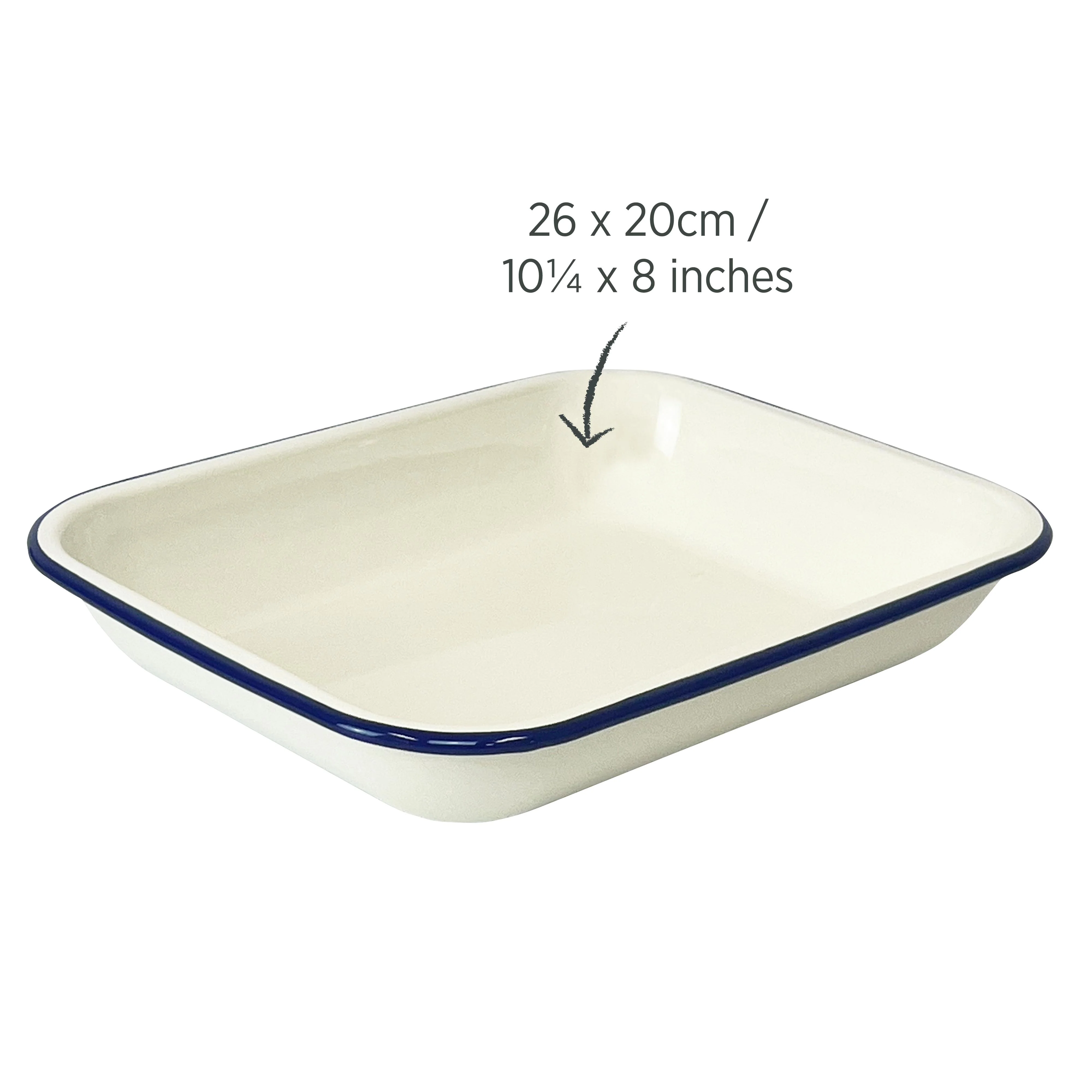 Enamel Oblong Pie Dish 1.5L - Image 4