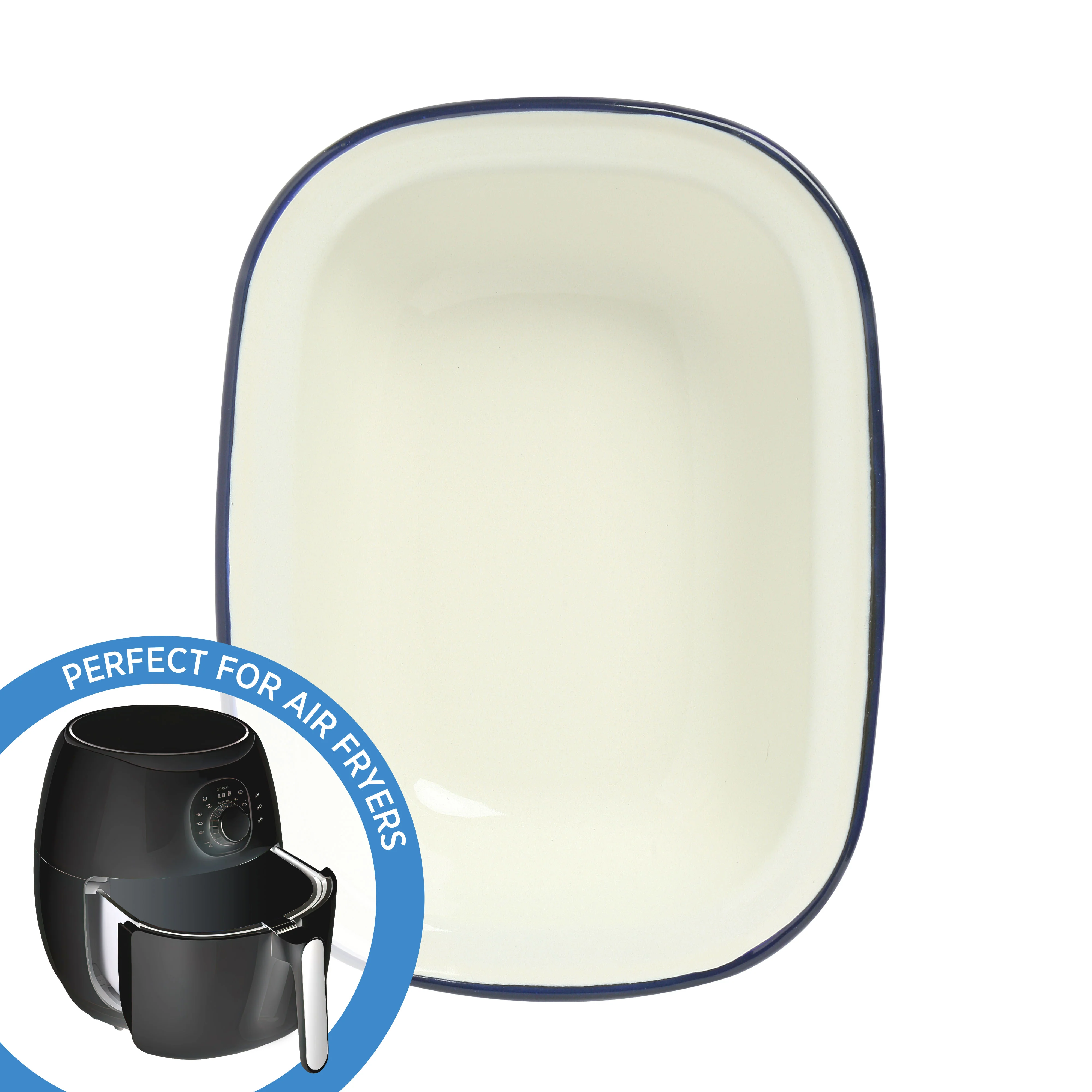 Enamel Oblong Pie Dish 400ml - Image 4