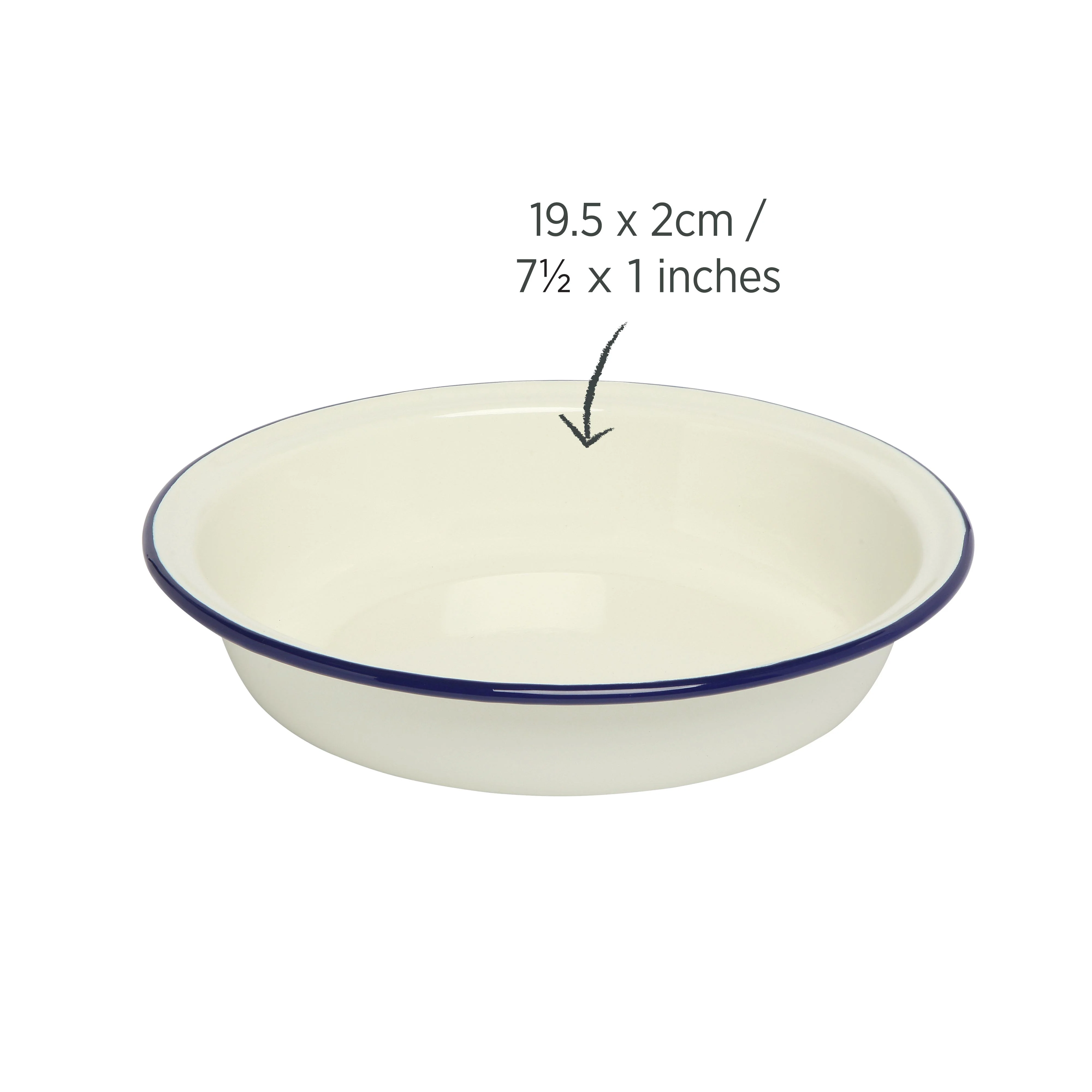 Enamel Round Pie Dish 19.5cm - Image 5