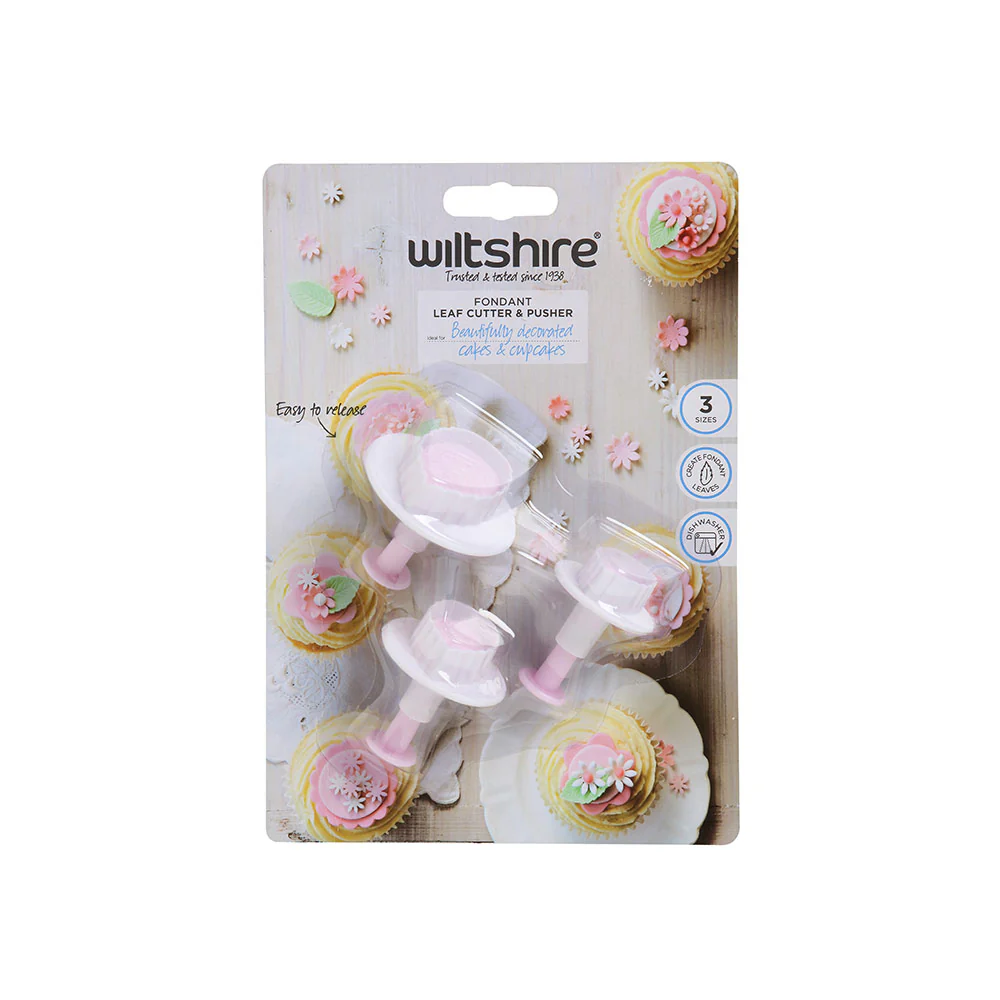 Fondant Leaf Cutter & Pusher Leaf Set of 3 - Image 3