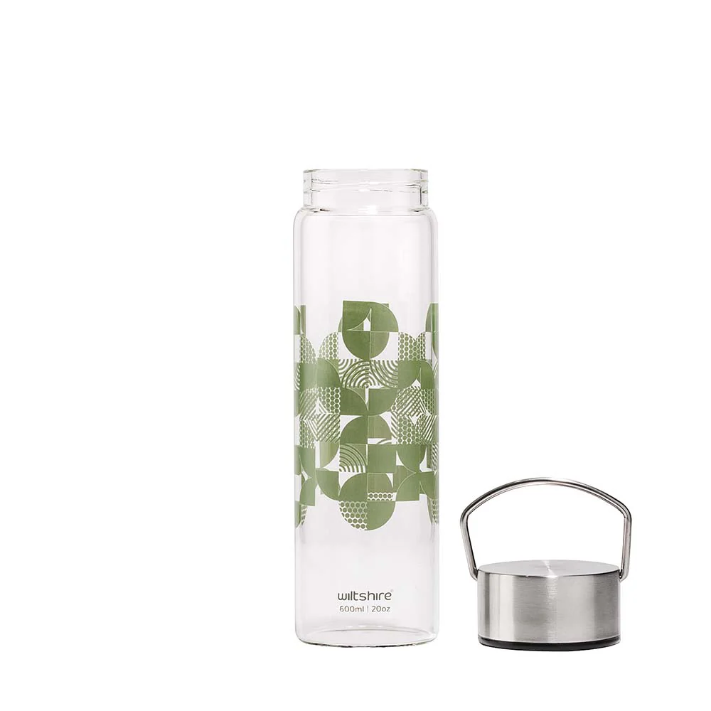 Glass Bottle 600ml/20oz Sage - Image 3