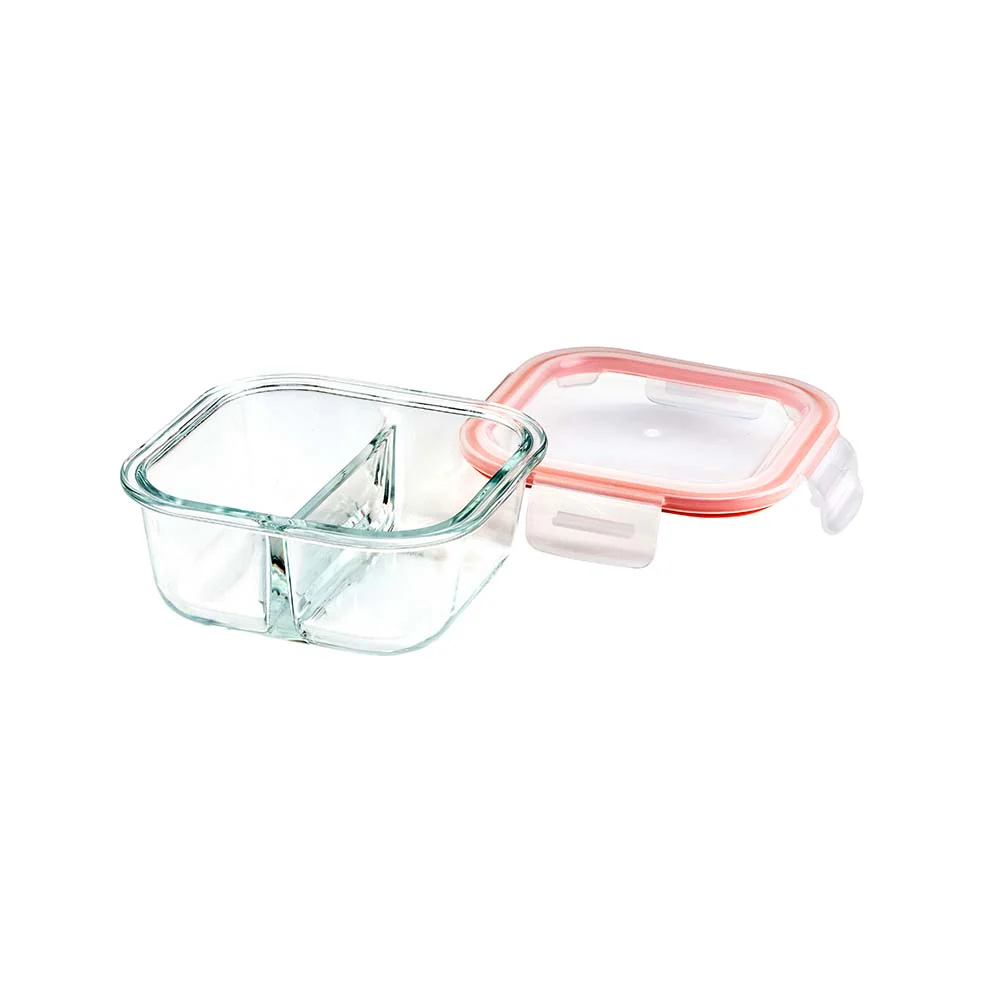 Glass Food Container Square Divided 500ml - Image 3