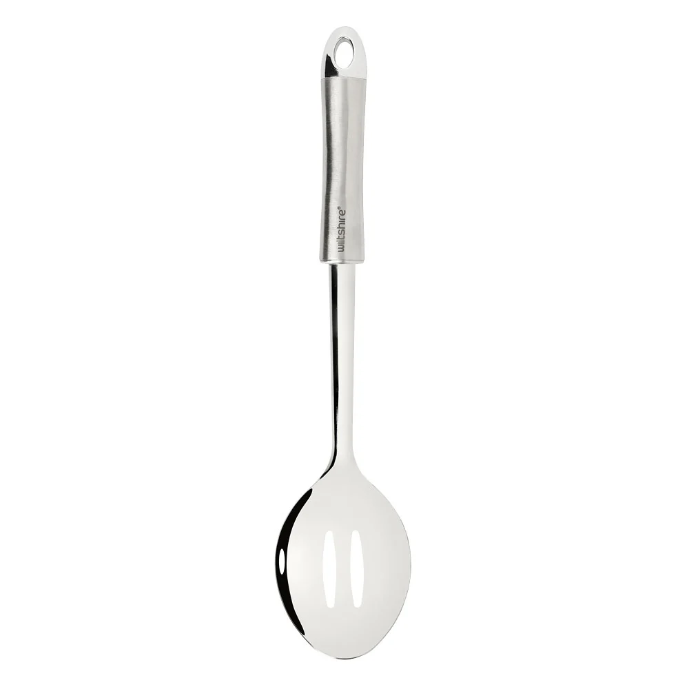 Industrial Stainless Steel Slotted Spoon - Image 2