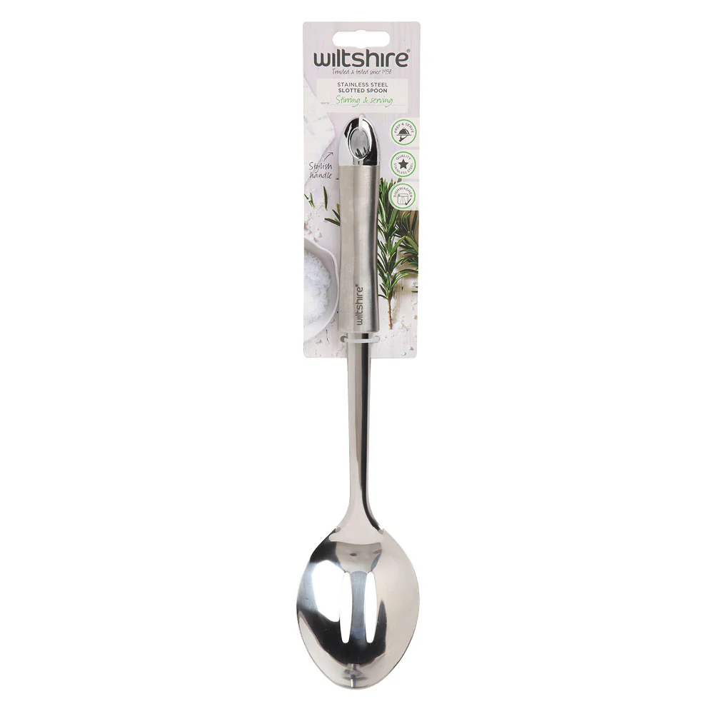 Industrial Stainless Steel Slotted Spoon - Image 3