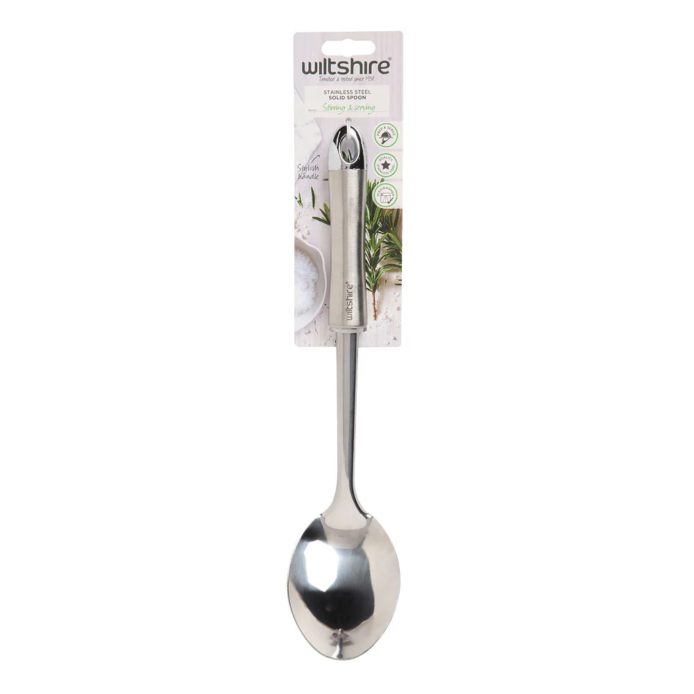 Industrial Stainless Steel Solid Spoon - Image 2