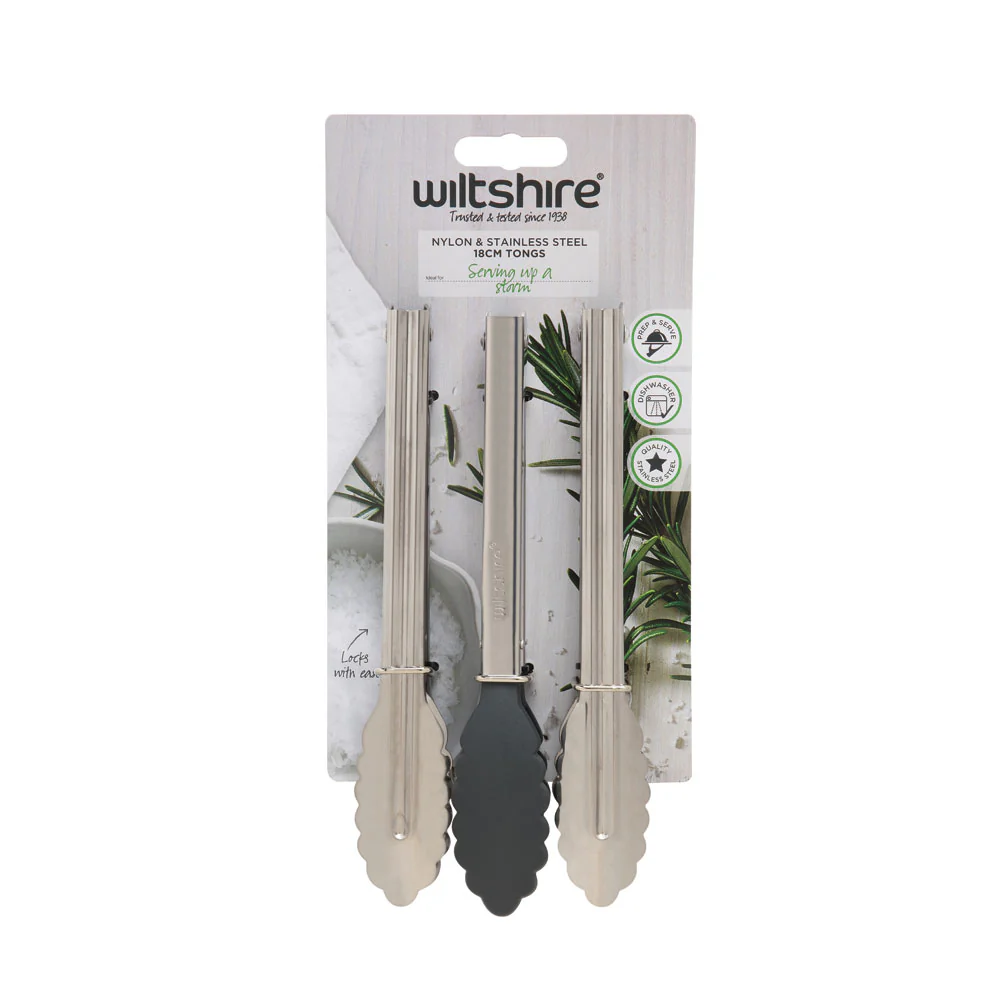 Mini Tongs 18cm Set of 3 - Image 2