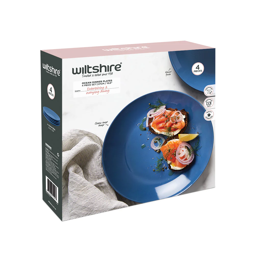 Ocean Dinner Plates 4 Piece Set 27cm / 10.6" - Image 6