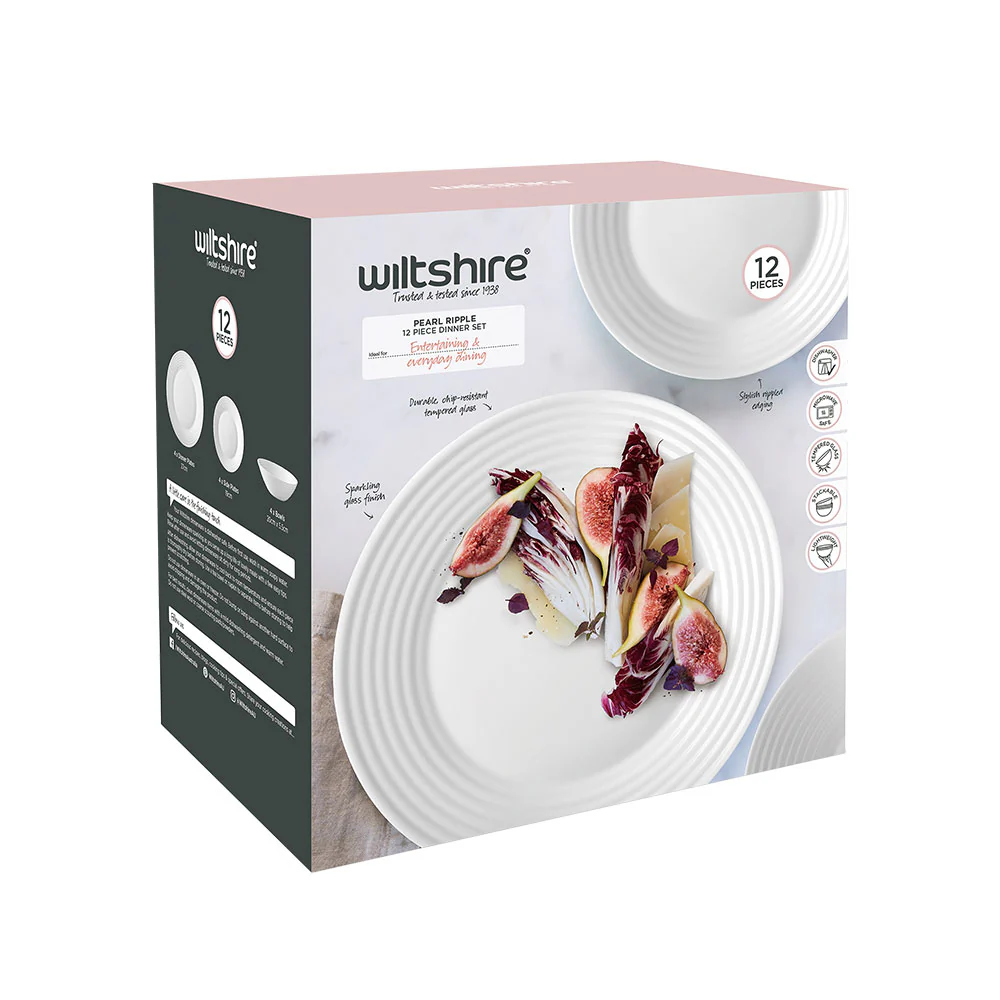 Pearl Ripple 12 Piece Dinner Set - Image 16