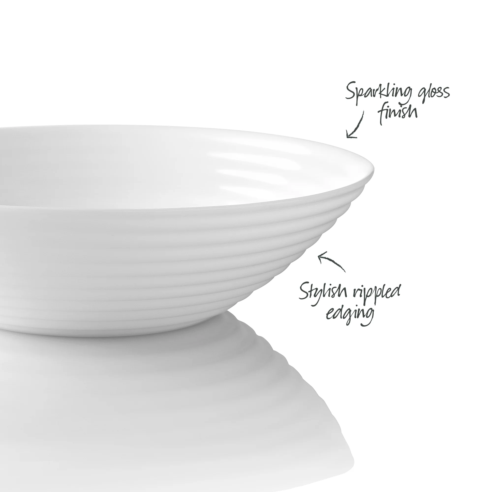 Pearl Ripple 12 Piece Dinner Set - Image 3