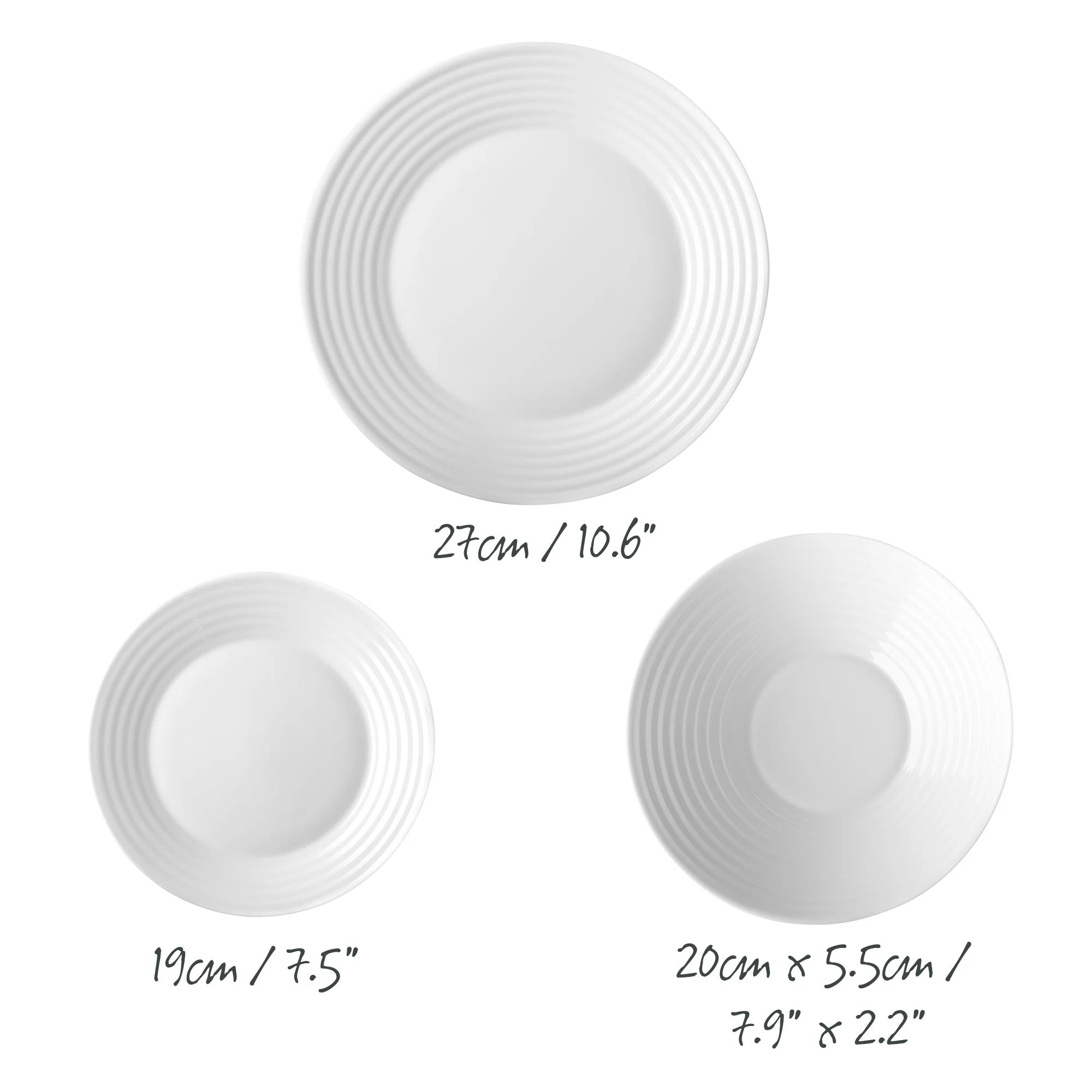 Pearl Ripple 12 Piece Dinner Set - Image 5