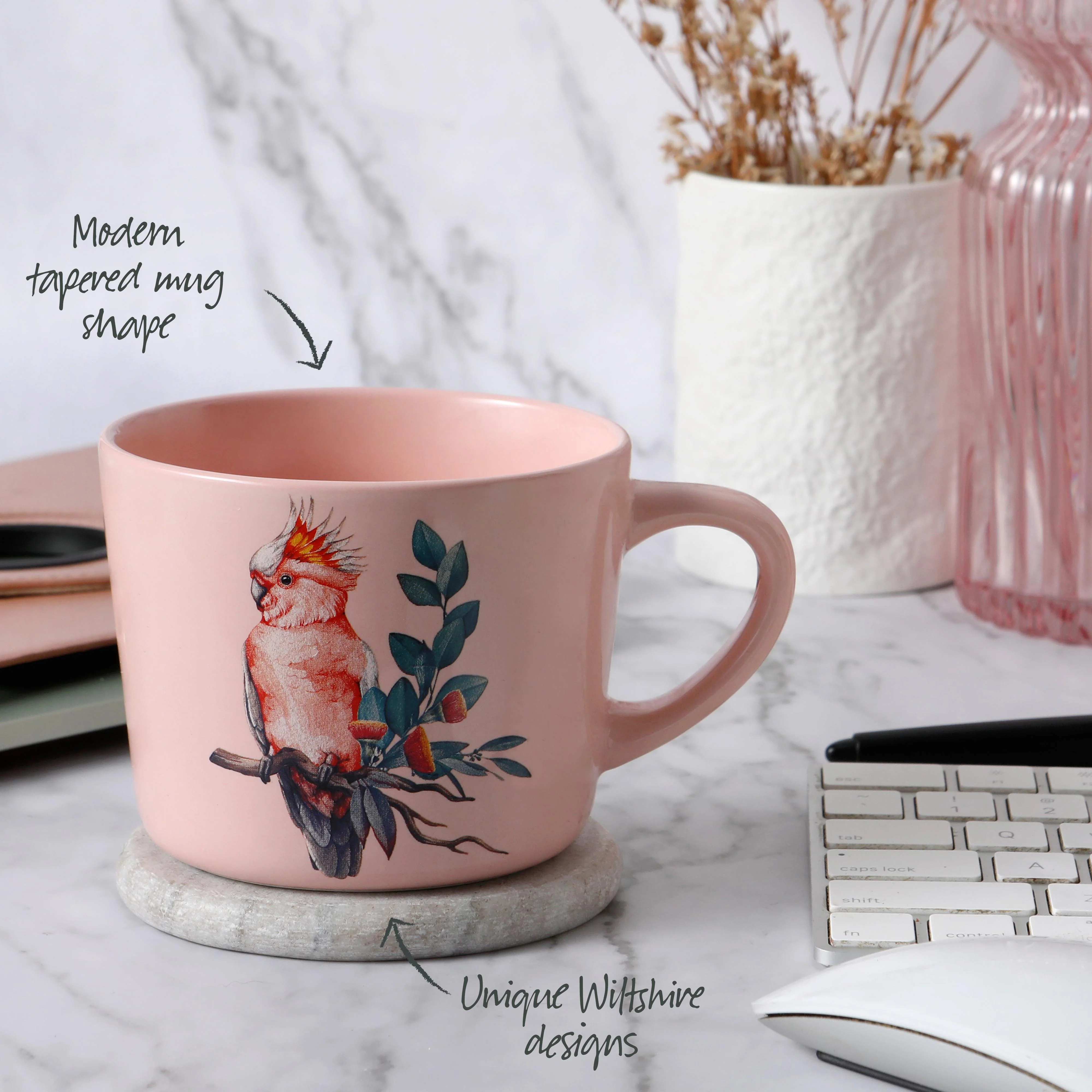 'Pink Cockatoo' Printed Mug 400ml - Image 3