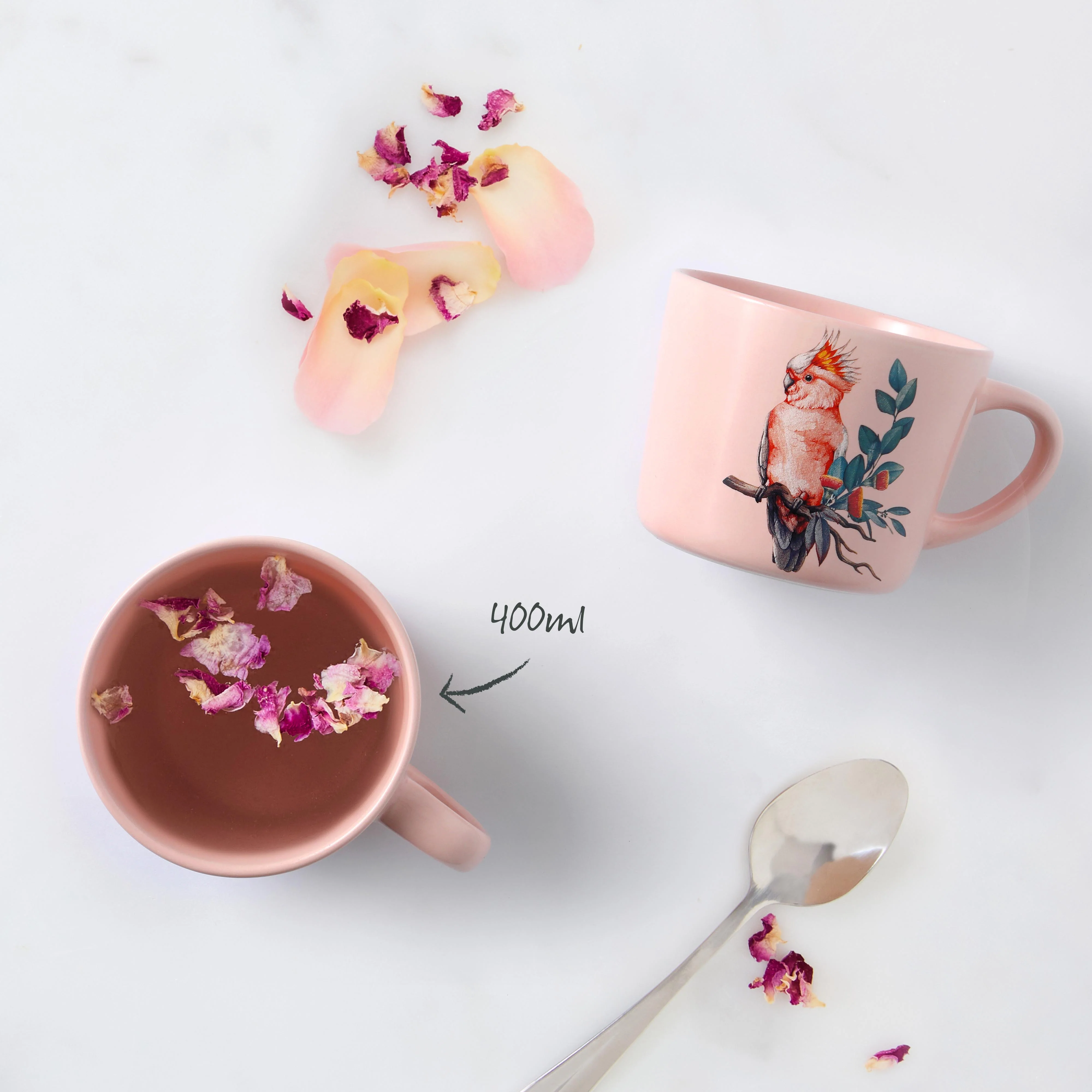 'Pink Cockatoo' Printed Mug 400ml - Image 4