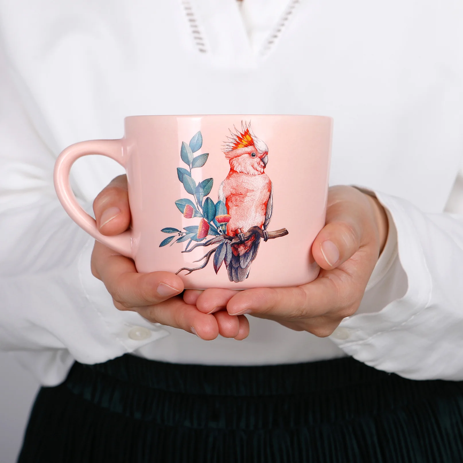 'Pink Cockatoo' Printed Mug 400ml - Image 6