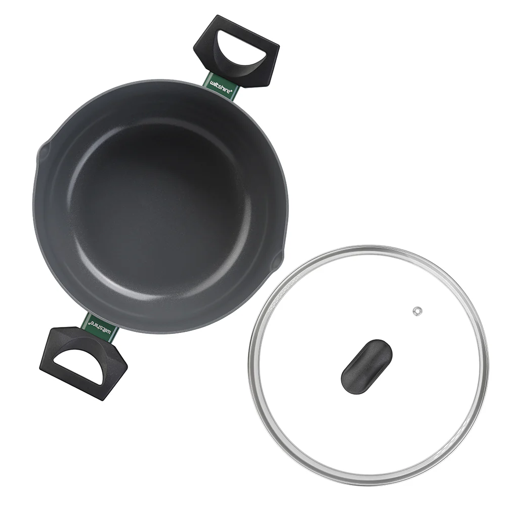 PureCook Ceramic Non-Stick Casserole 24cm with Glass Lid - Image 11