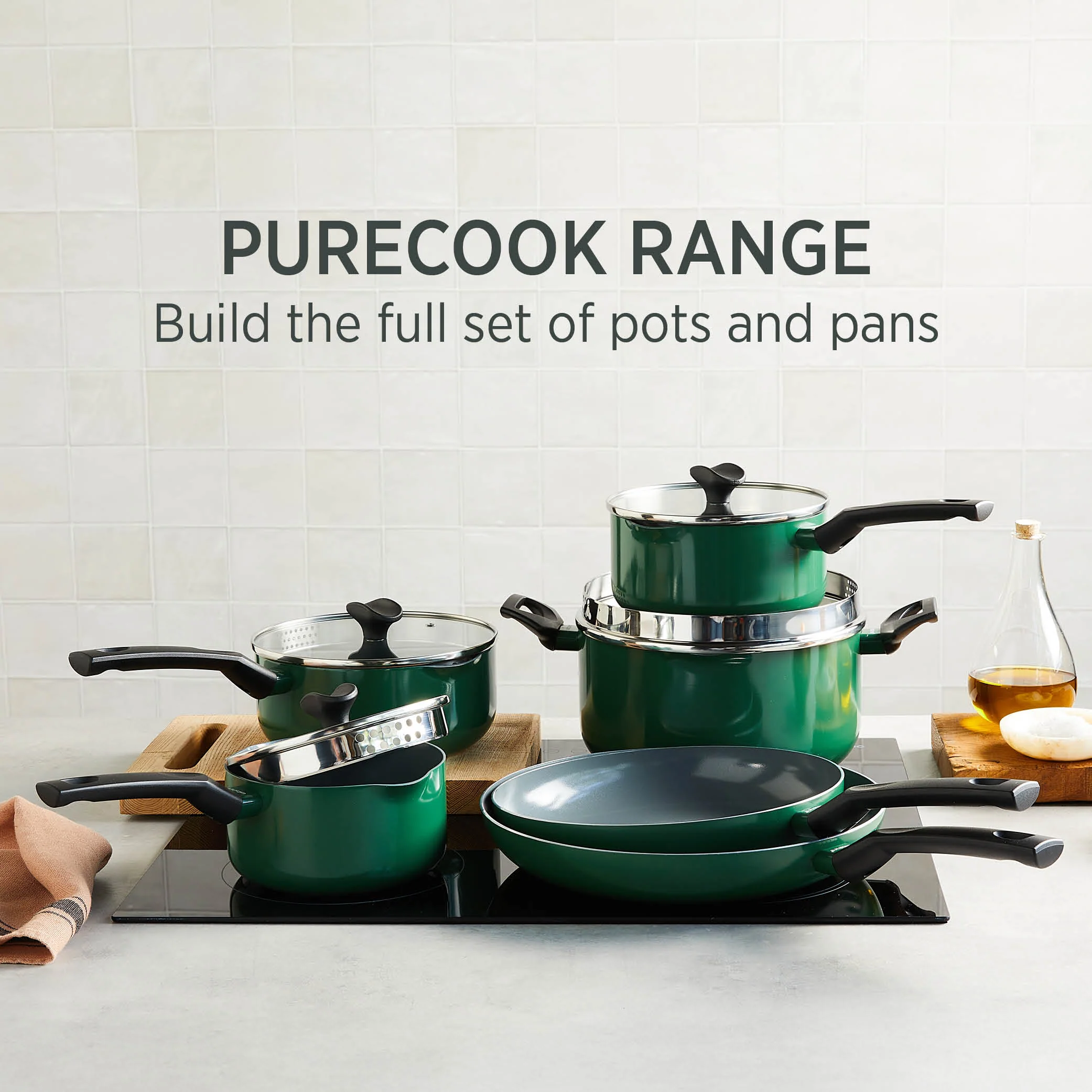 PureCook Ceramic Non-Stick Casserole 24cm with Glass Lid - Image 9