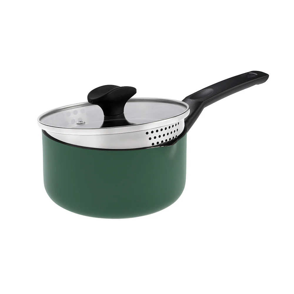 PureCook Ceramic Non-Stick Saucepan 16cm with Glass Lid - Image 3