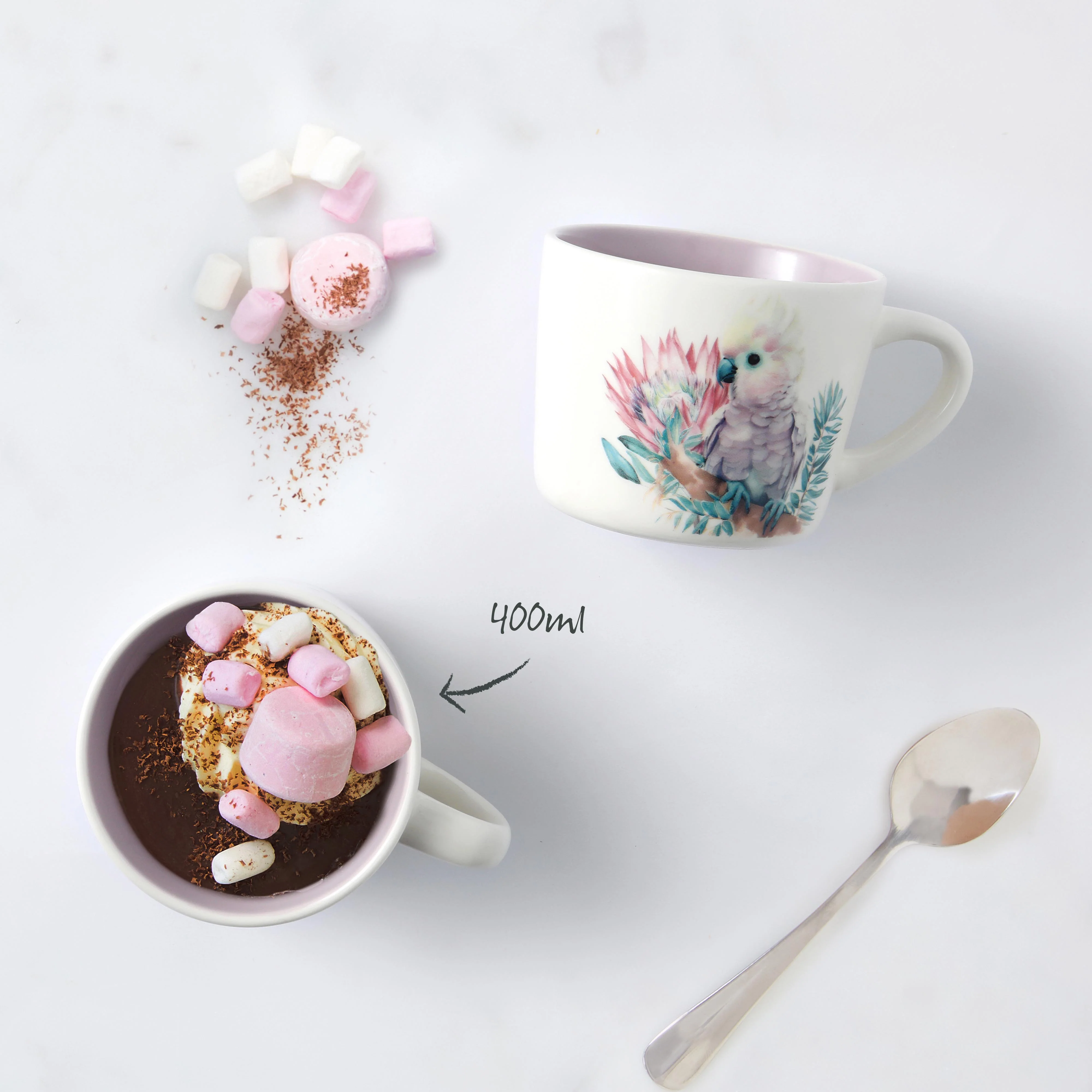 'Purple Cockatoo' Printed Mug 400ml - Image 4