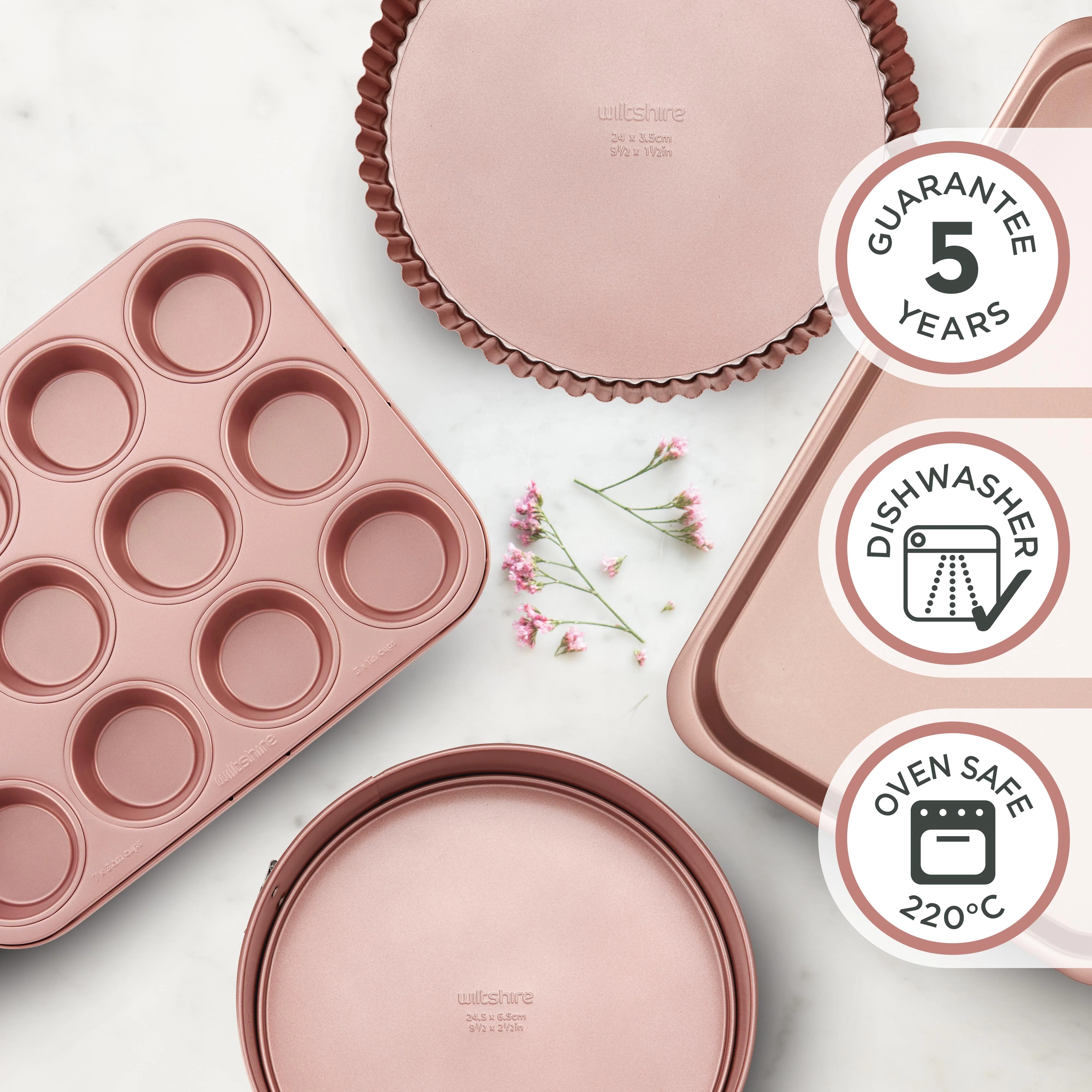 Rose Gold Heart Pan 19cm - Image 3