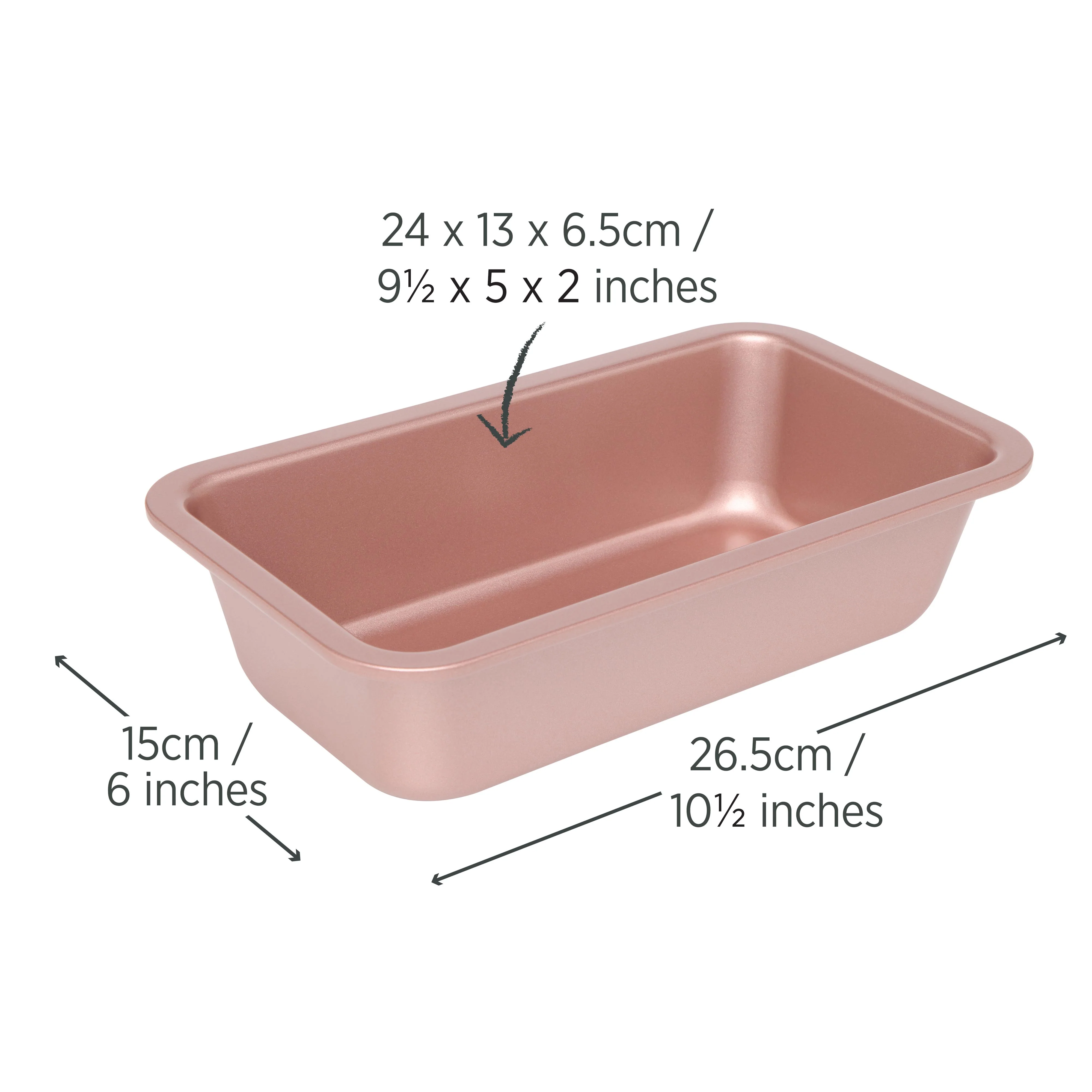 Rose Gold Loaf Pan 24cm - Image 5
