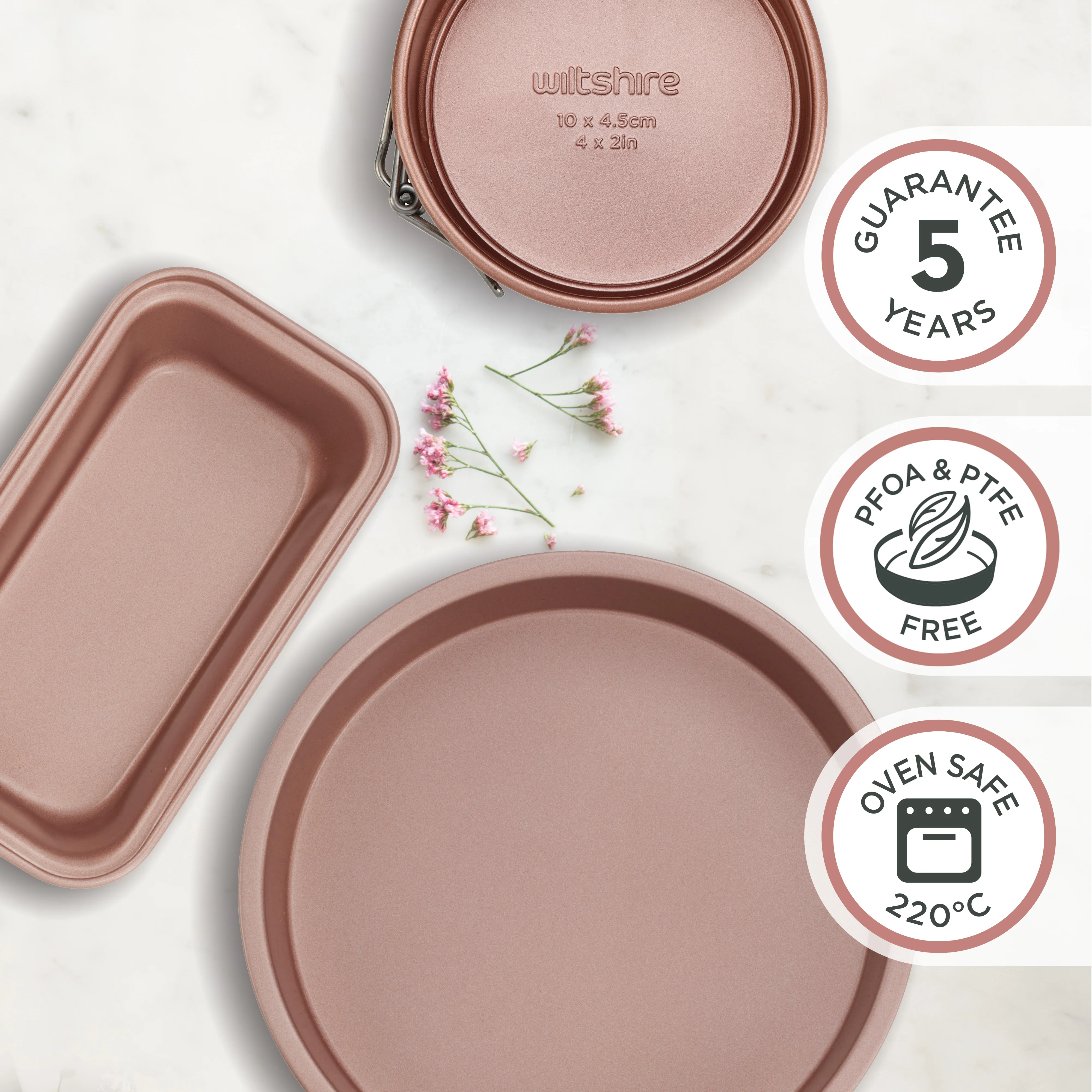 Rose Gold Mini Loaf Pan 15.5cm - Airfryer or Oven - Image 5