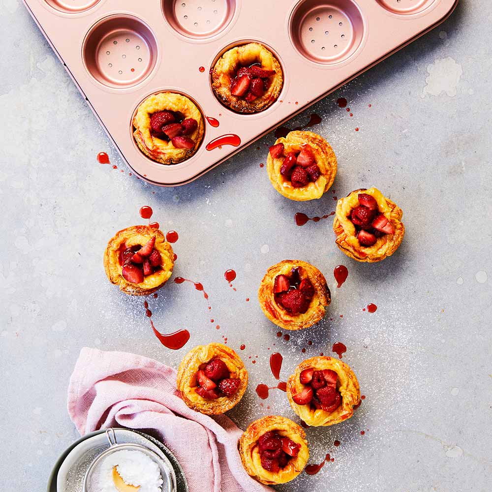 Rose Gold Perforated Mini Quiche & Tart Pan 12 Cup - Image 6