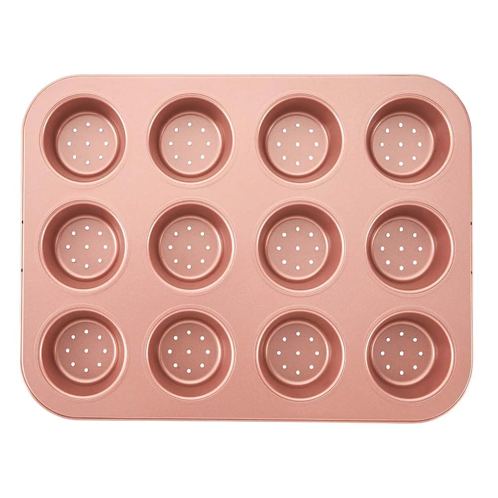 Rose Gold Perforated Mini Quiche & Tart Pan 12 Cup - Image 7