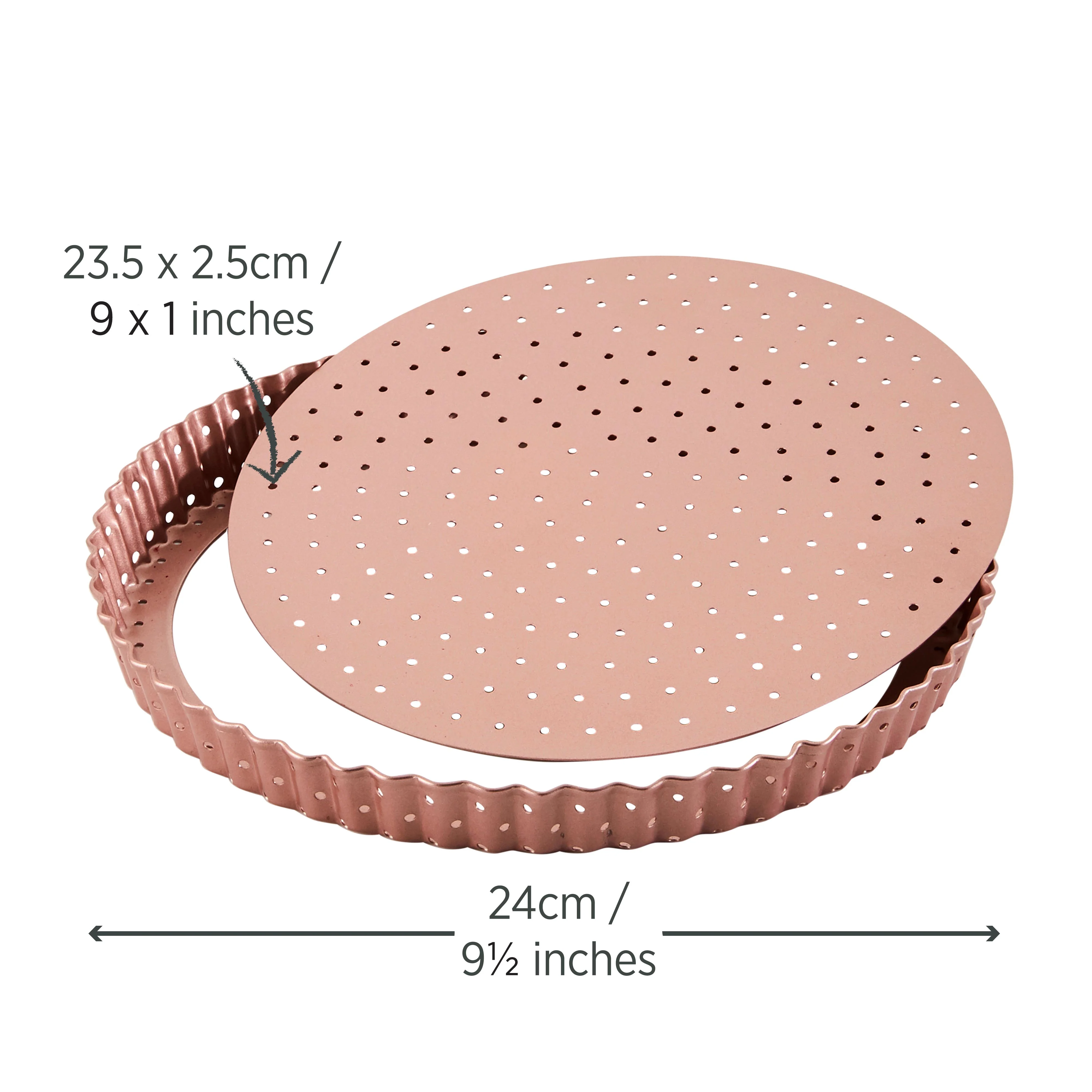 Rose Gold Perforated Round Quiche & Tart Pan - Image 5