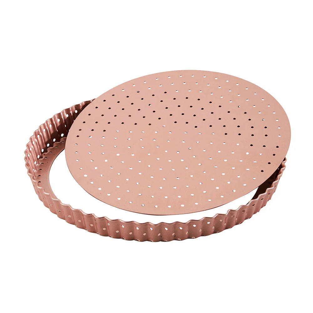 Rose Gold Perforated Round Quiche & Tart Pan - Image 6