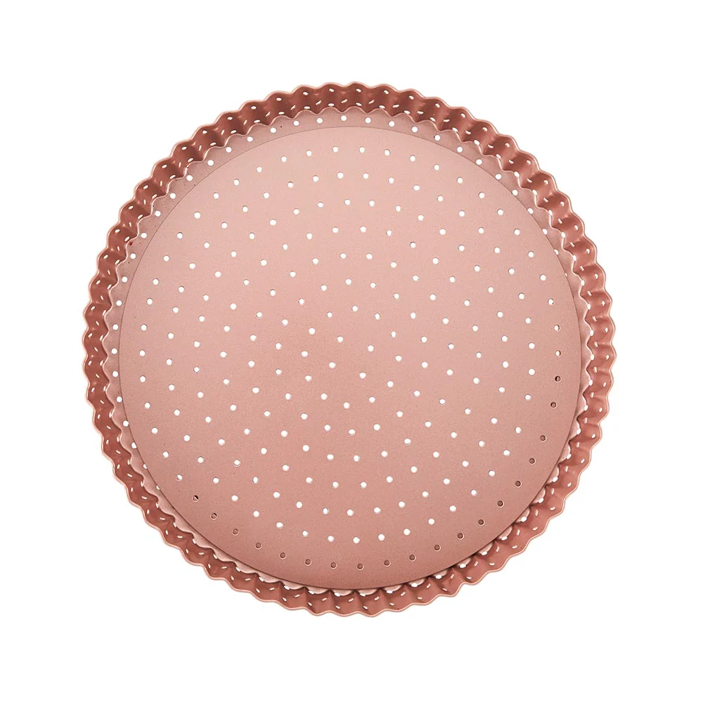 Rose Gold Perforated Round Quiche & Tart Pan - Image 7