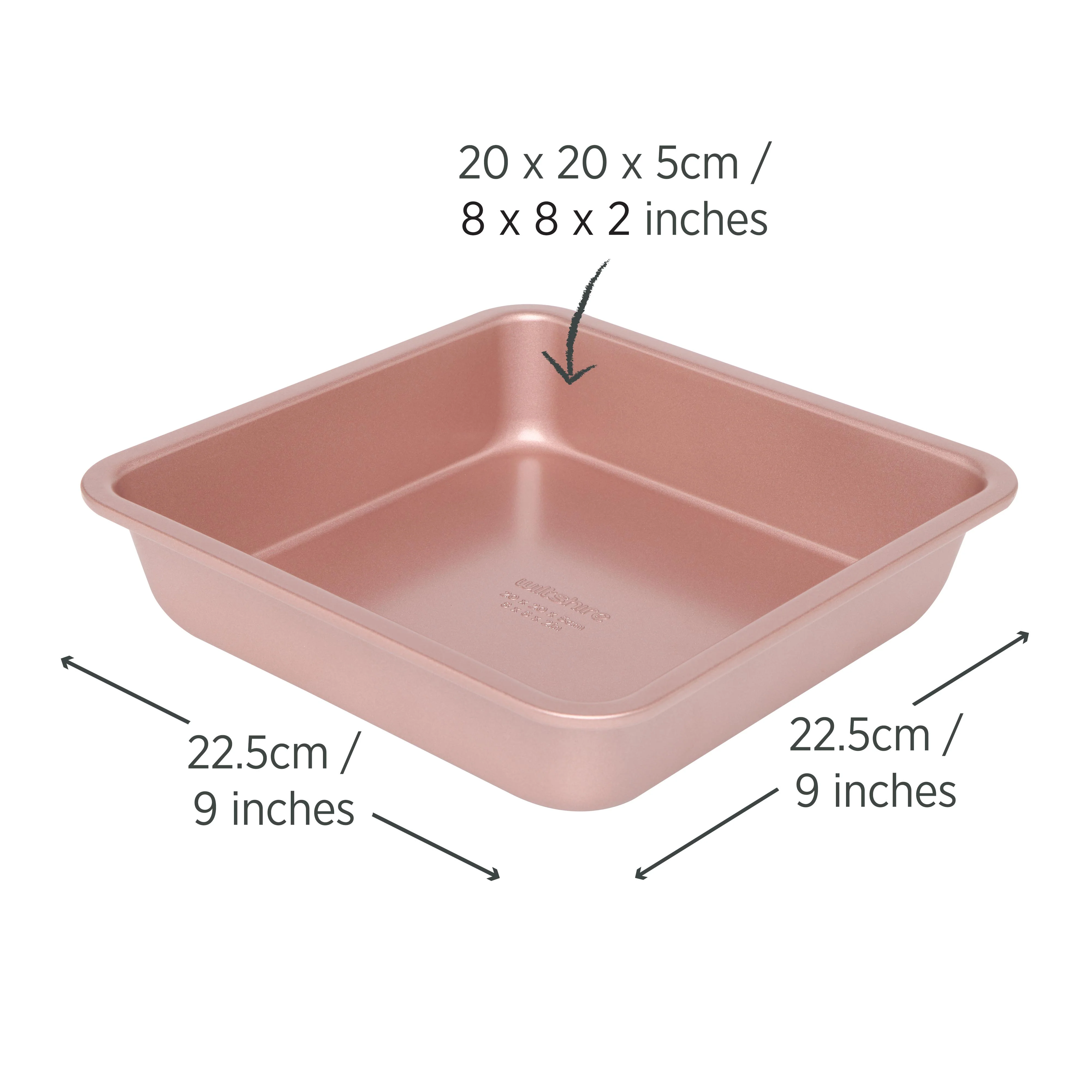 Rose Gold Square Cake Pan 20cm - Image 5