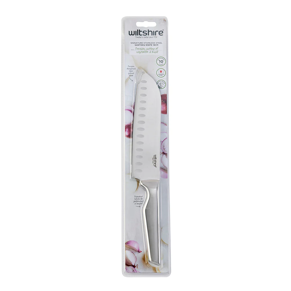 Signature Stainless Steel Santoku Knife 18cm - Image 2