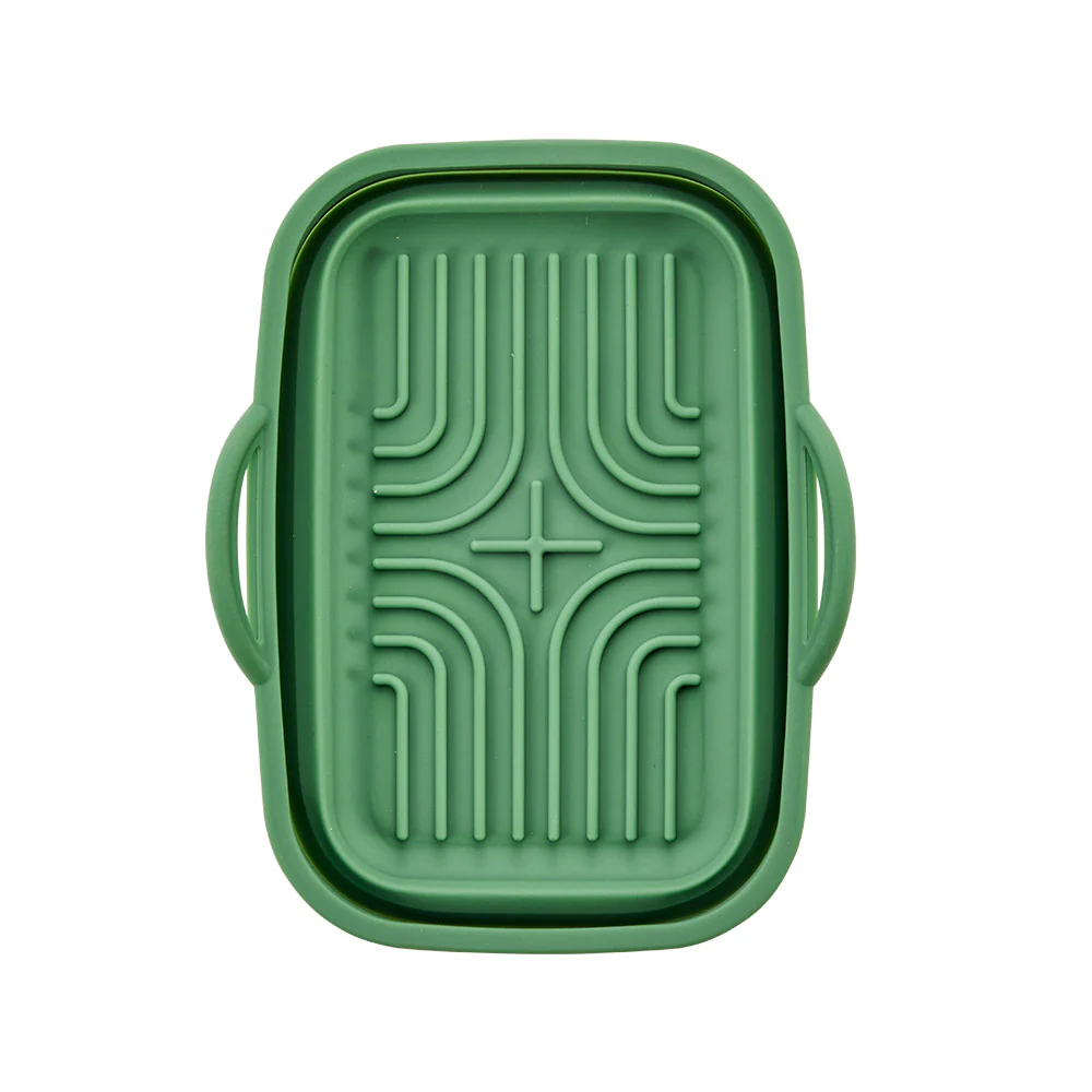 Silicone Air Fryer Rectangular Collapsible Pan - Image 2