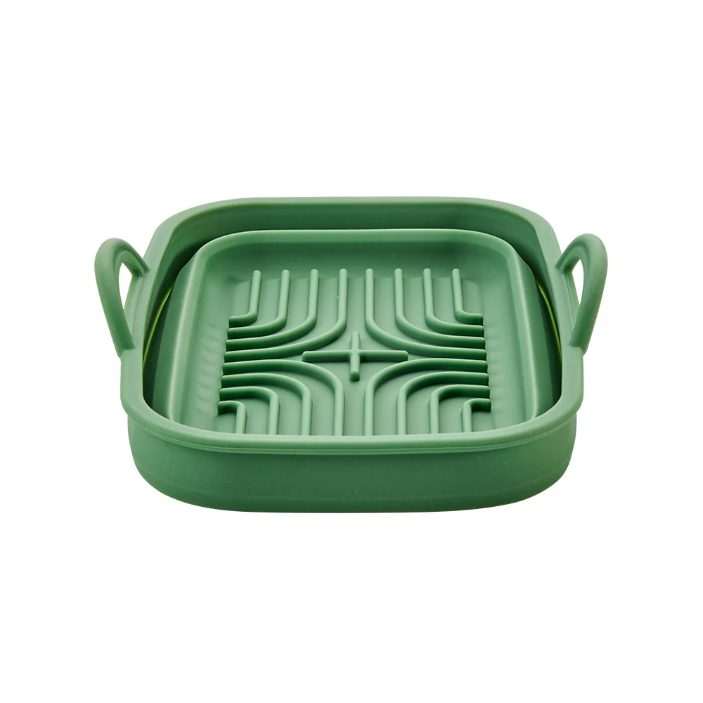 Silicone Air Fryer Rectangular Collapsible Pan - Image 3
