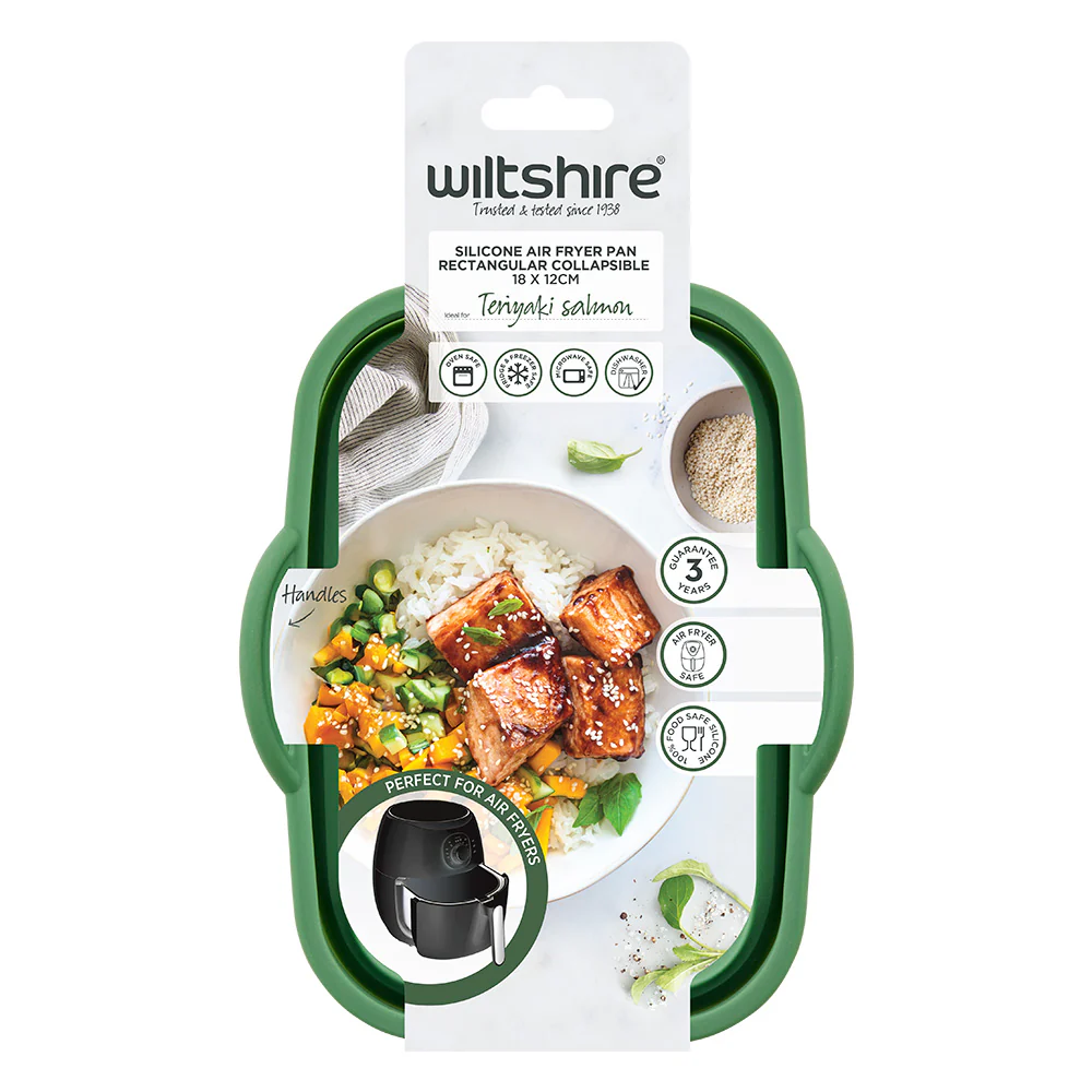 Silicone Air Fryer Rectangular Collapsible Pan - Image 4