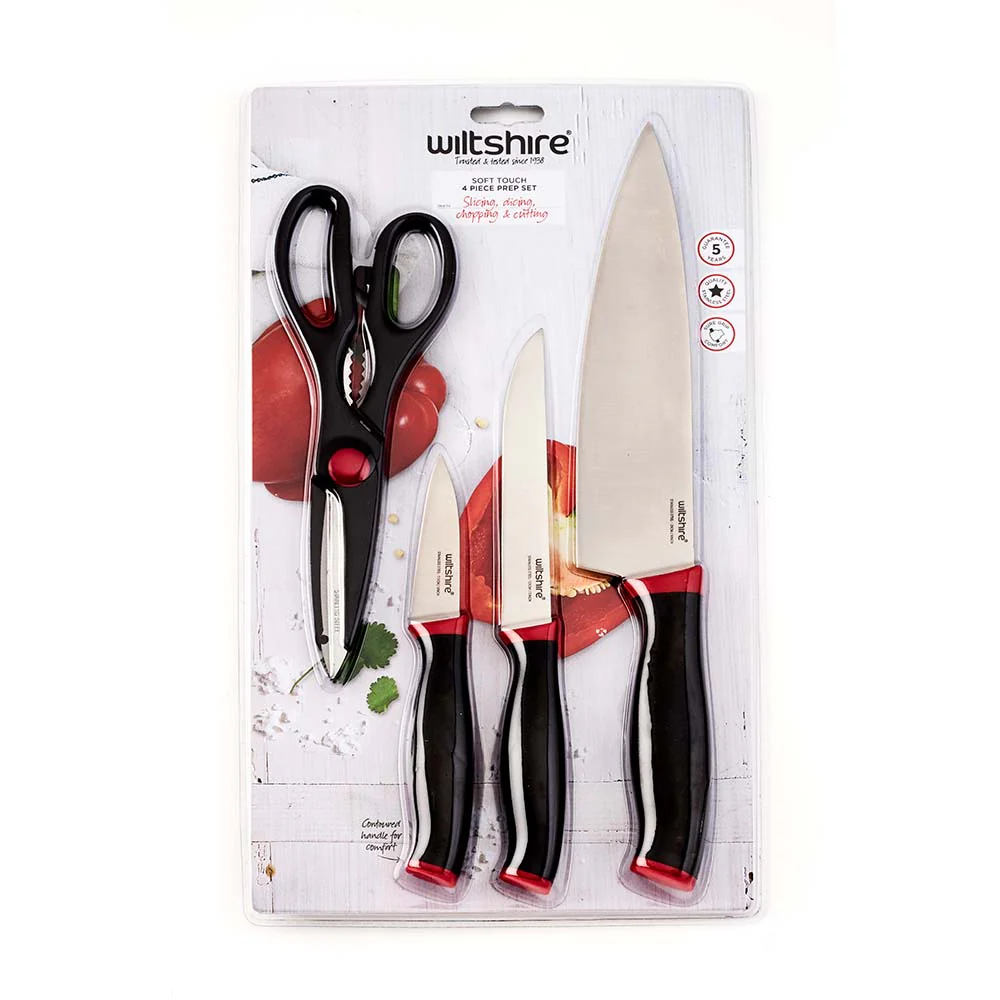 Soft Touch 4 Piece Knife Prep Set - Image 2